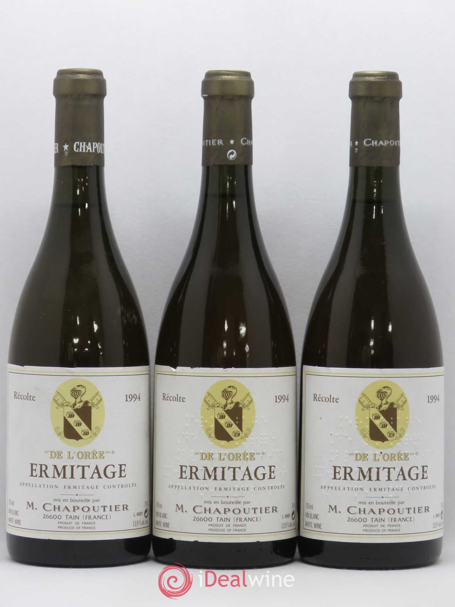 Hermitage Ermitage de l'Orée Chapoutier 1994 - Lot de 6 bouteilles - 1
