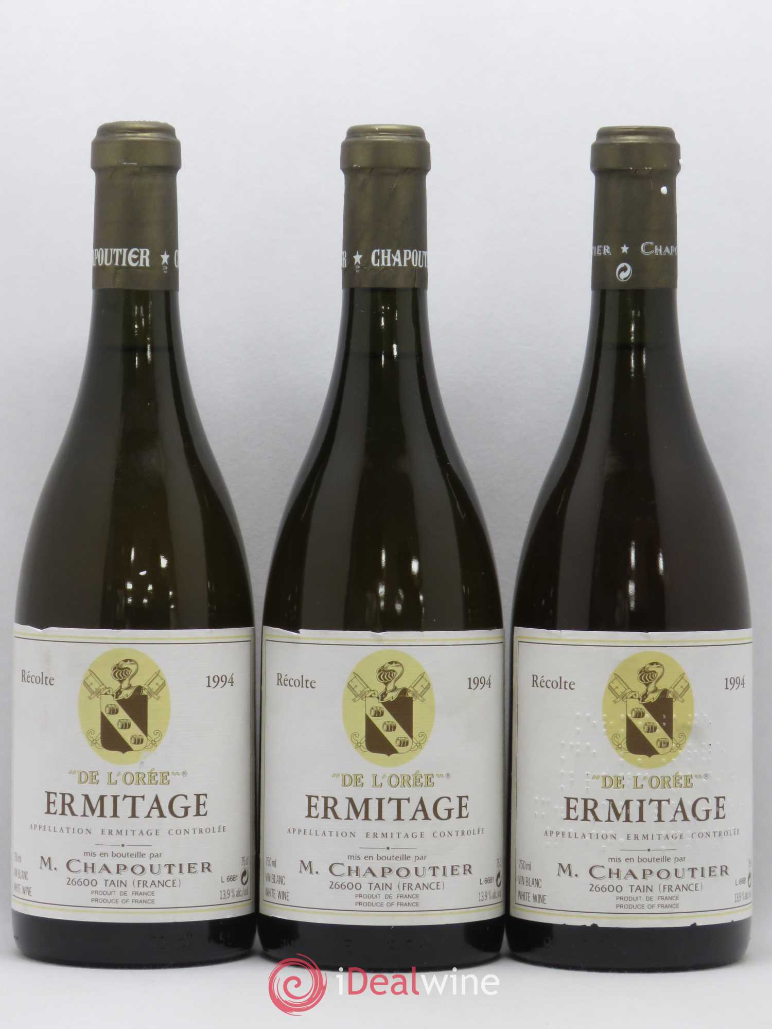 Hermitage Ermitage de l'Orée Chapoutier 1994 - Lot de 3 bouteilles - 0