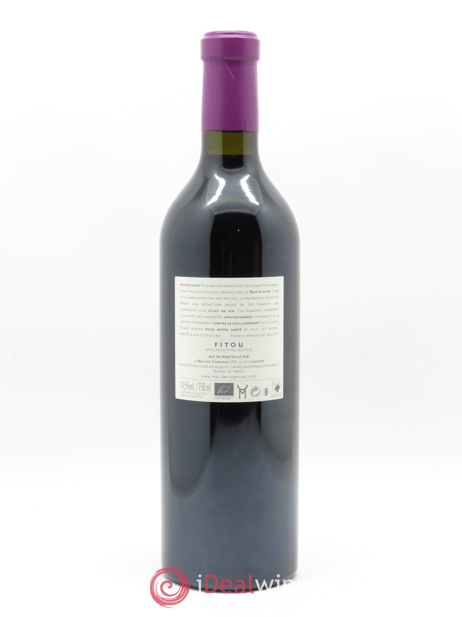 Fitou Anthocyane Mas des Caprices 2016 - Lot de 1 bouteille - 1