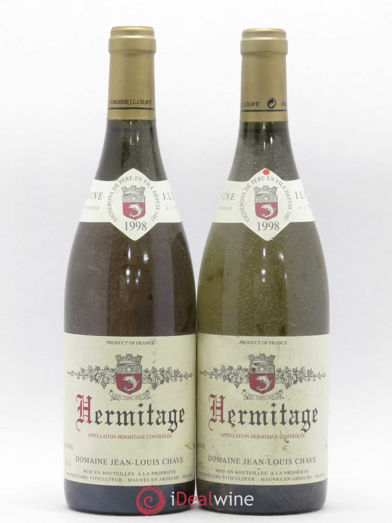 Hermitage Jean-Louis Chave 1998 - Lot de 2 bouteilles - 0
