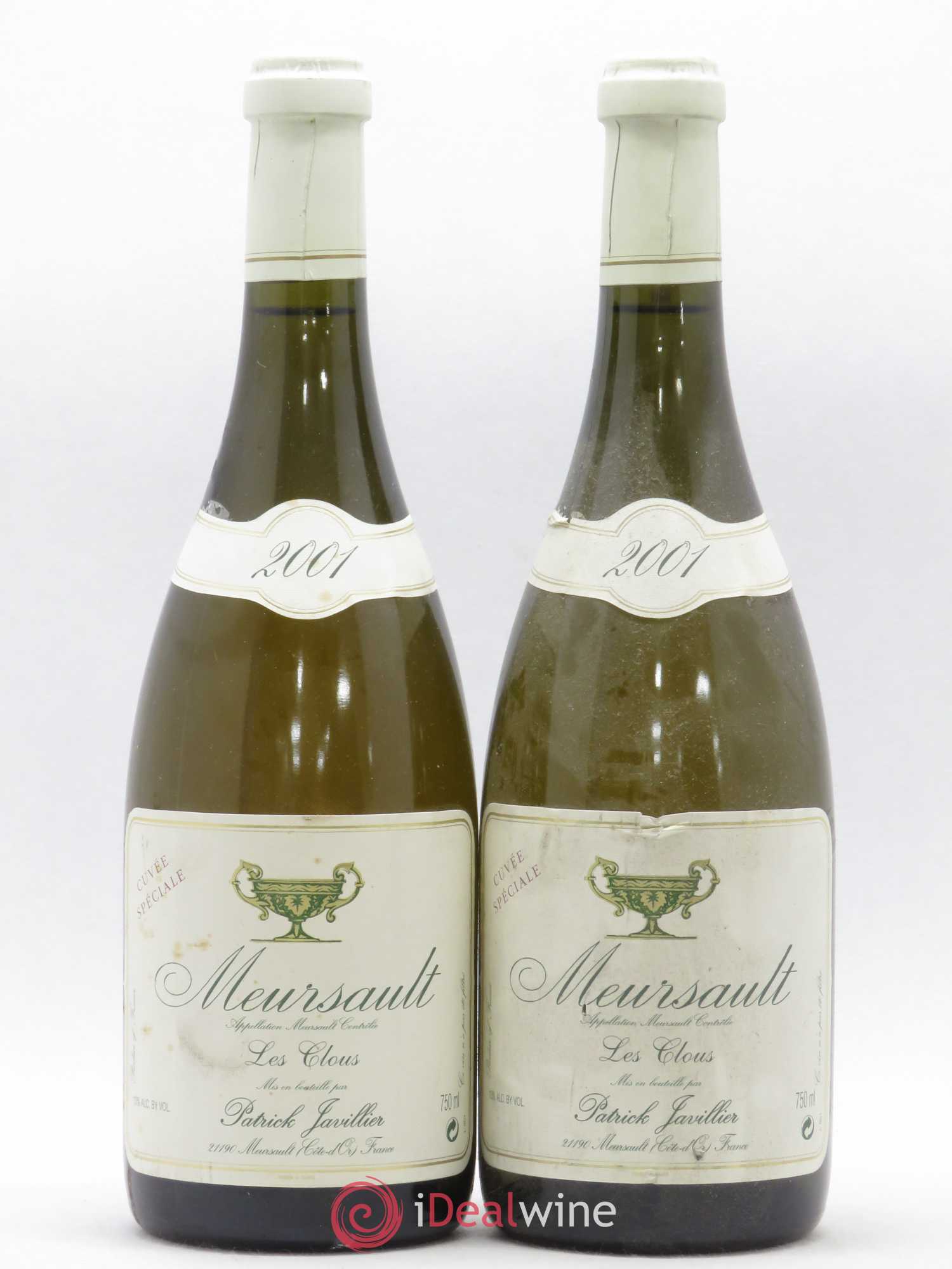 Meursault Les Clous Cuvées Speciale Patrick Juillies 2001 - Posten von 2 Flaschen - 0