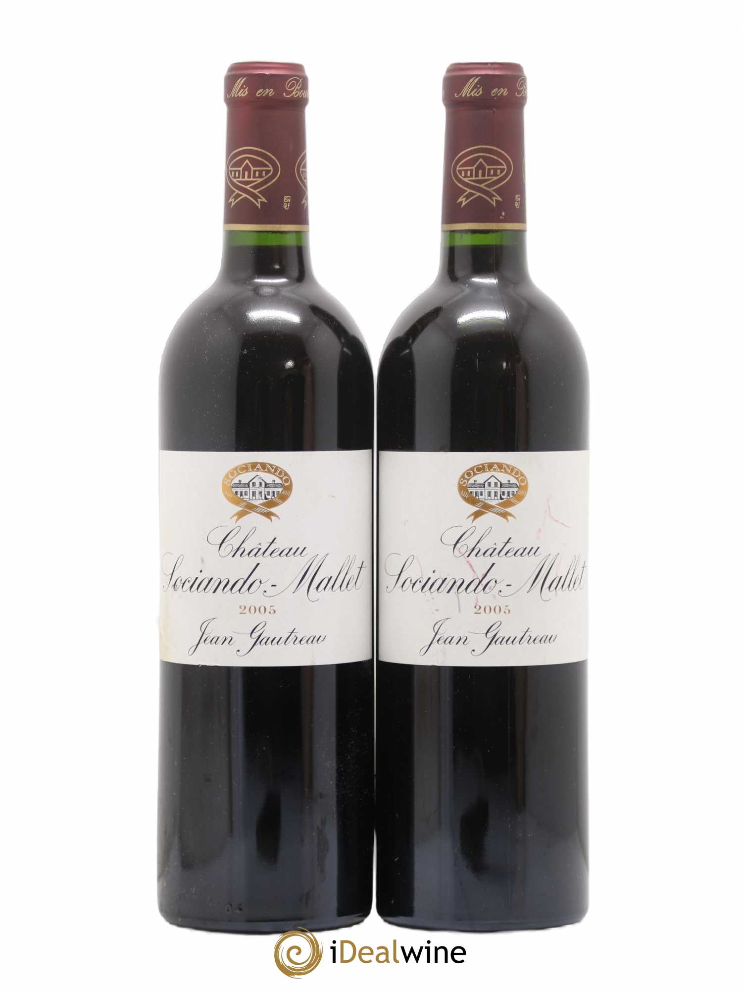 Château Sociando Mallet 2005 - Lot de 2 bouteilles - 0