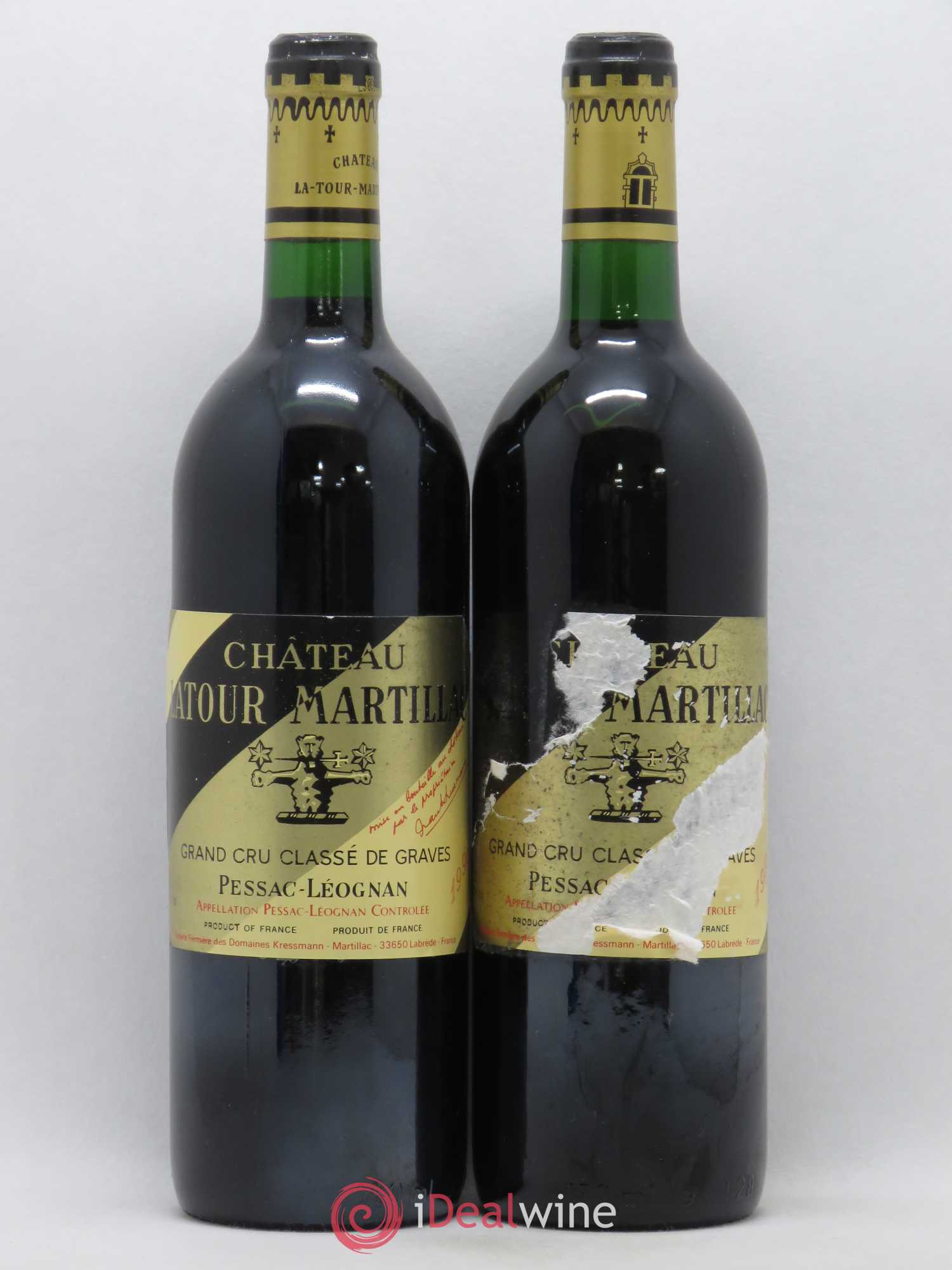 Château Latour-Martillac Cru Classé de Graves 1990 - Lot de 2 bouteilles - 0