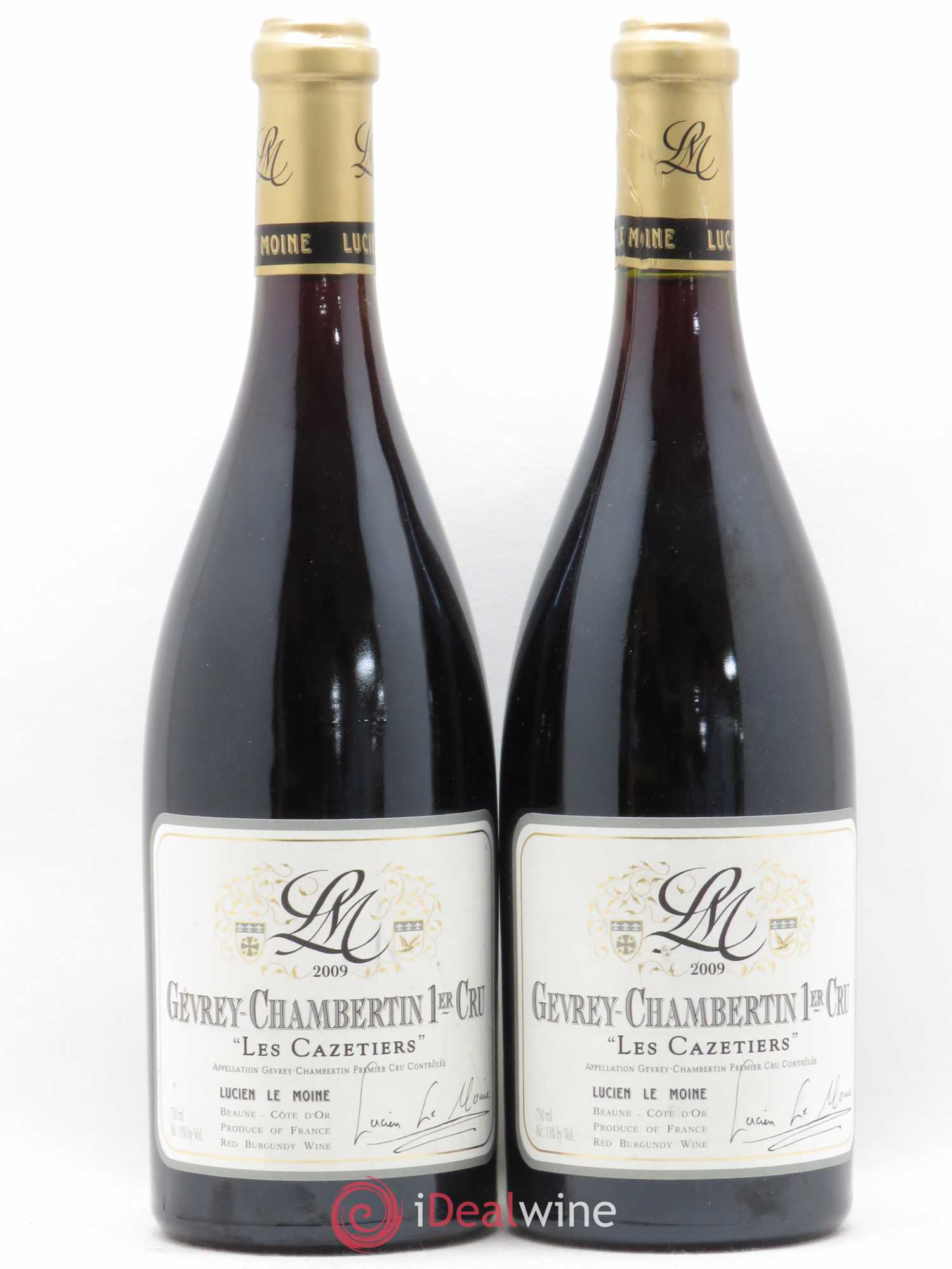 Gevrey-Chambertin 1er Cru Les Cazetiers Lucien Le Moine 2009 - Posten von 2 Flaschen - 0