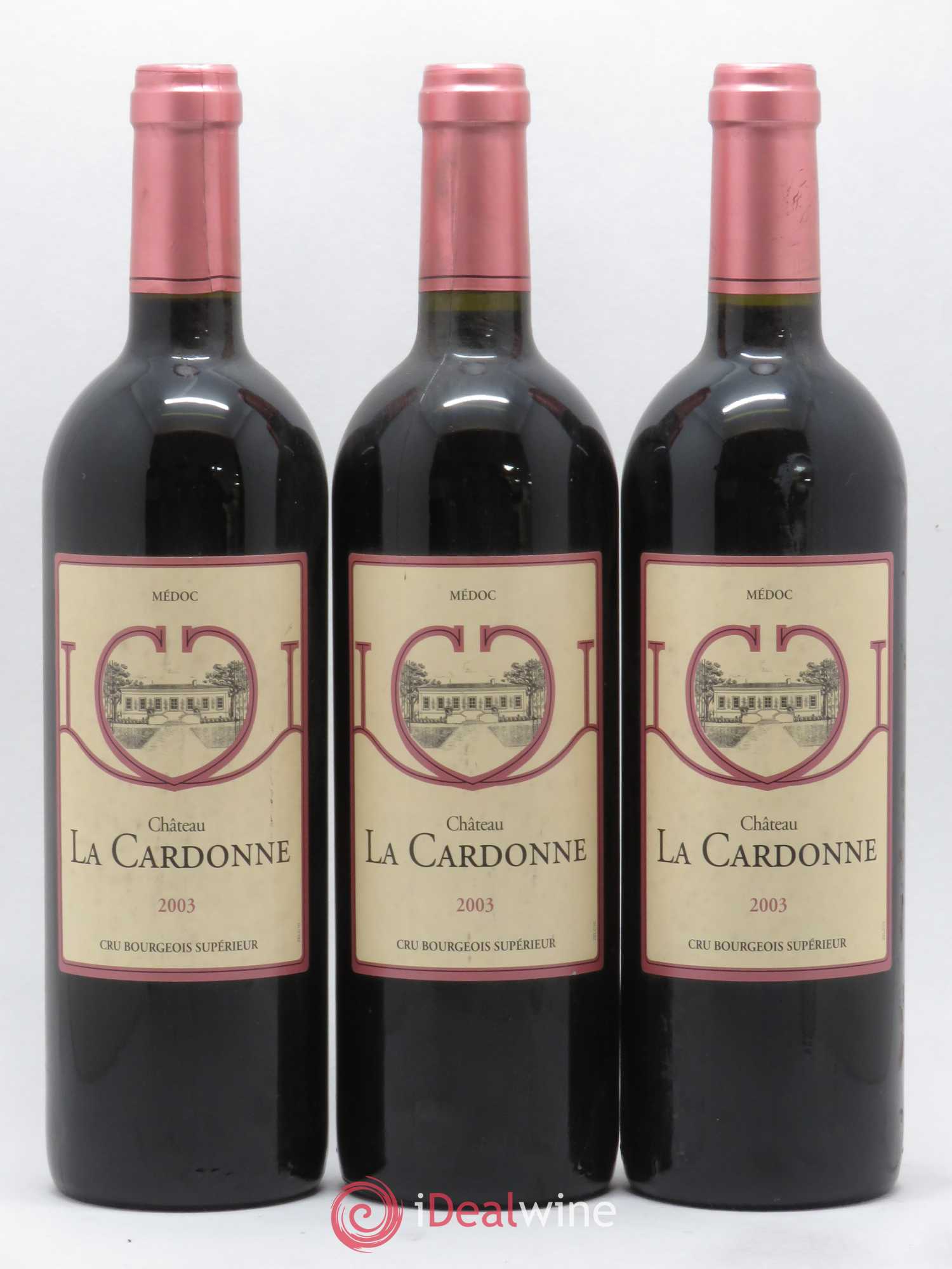 Château la Cardonne Cru Bourgeois 2003 - Lot de 3 bouteilles - 0