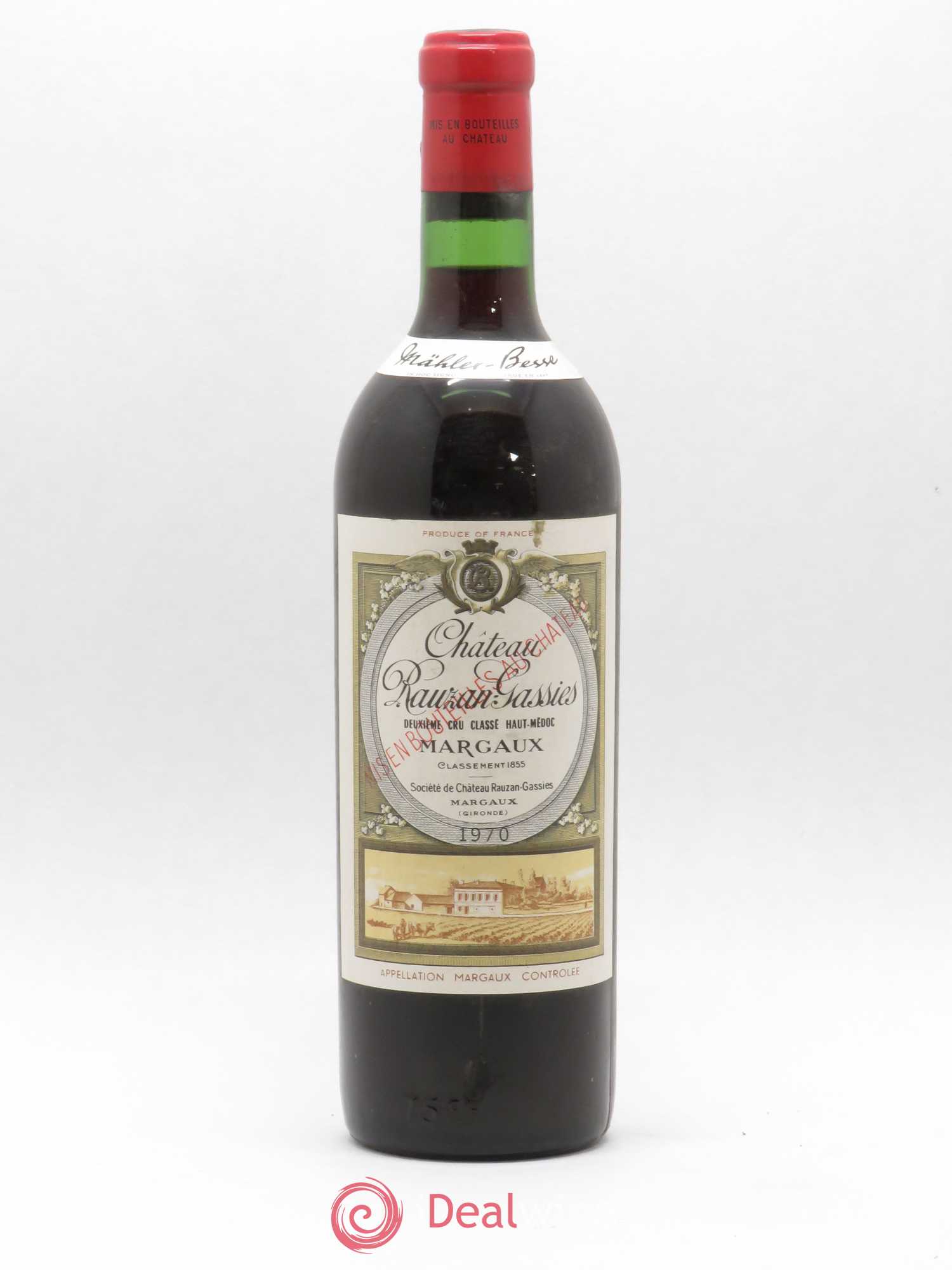 Château Rauzan-Gassies 2ème Grand Cru Classé 1970 - Lot de 1 bouteille - 0