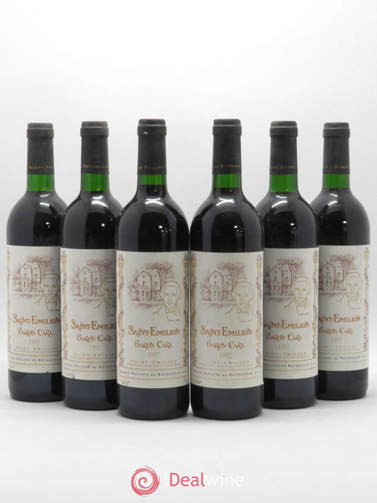 Saint-Émilion Baron Carl Philippe de Rothschild 1997 - Lot de 6 bouteilles - 0
