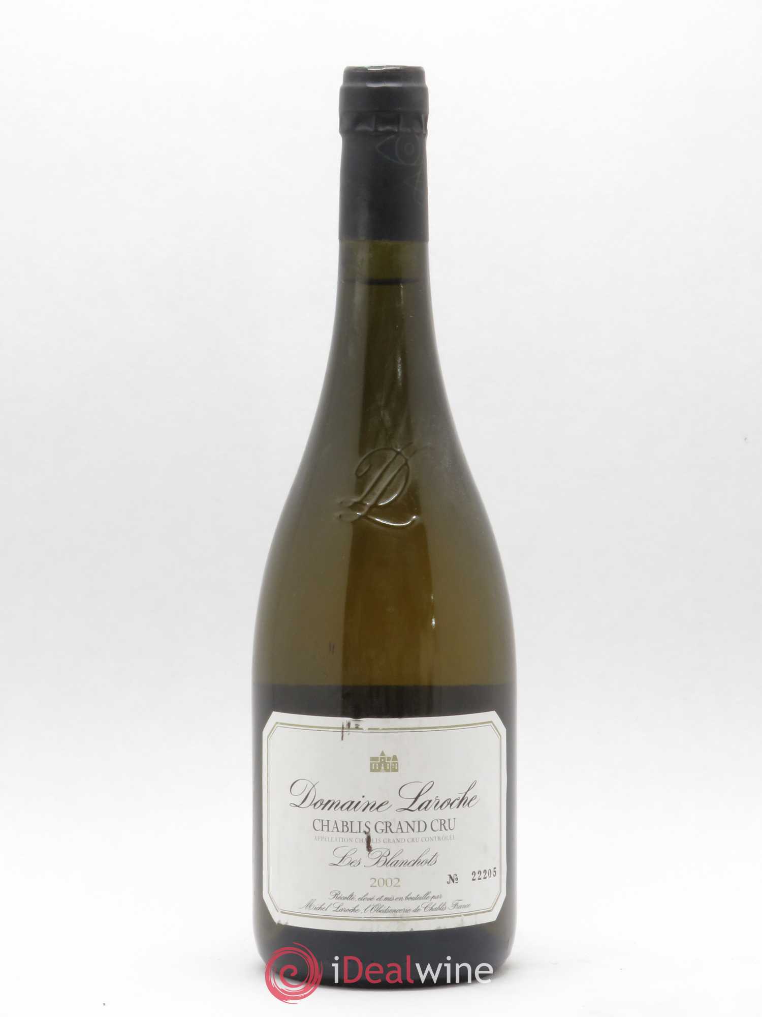 Chablis Grand Cru Les Blanchots Domaine Laroche 2002 - Lot de 1 bouteille - 0