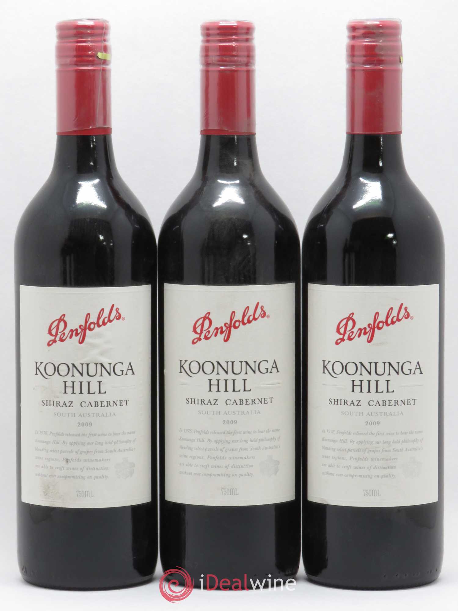 Australie Koonunga Hill Penfolds Shiraz Cabernet 2009 - Posten von 3 Flaschen - 0
