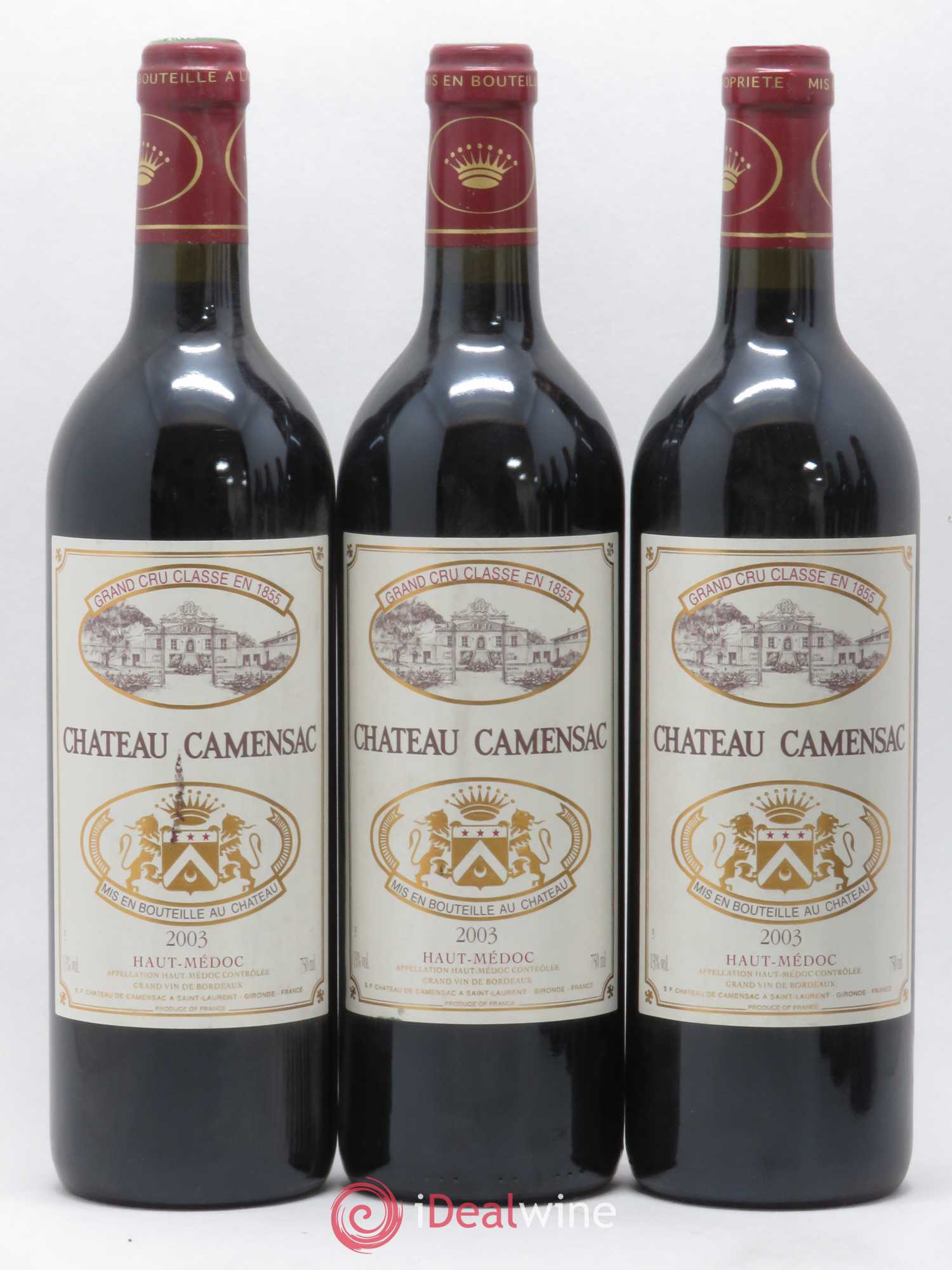 Château Camensac 5ème Grand Cru Classé 2003 - Lot de 6 bouteilles - 1