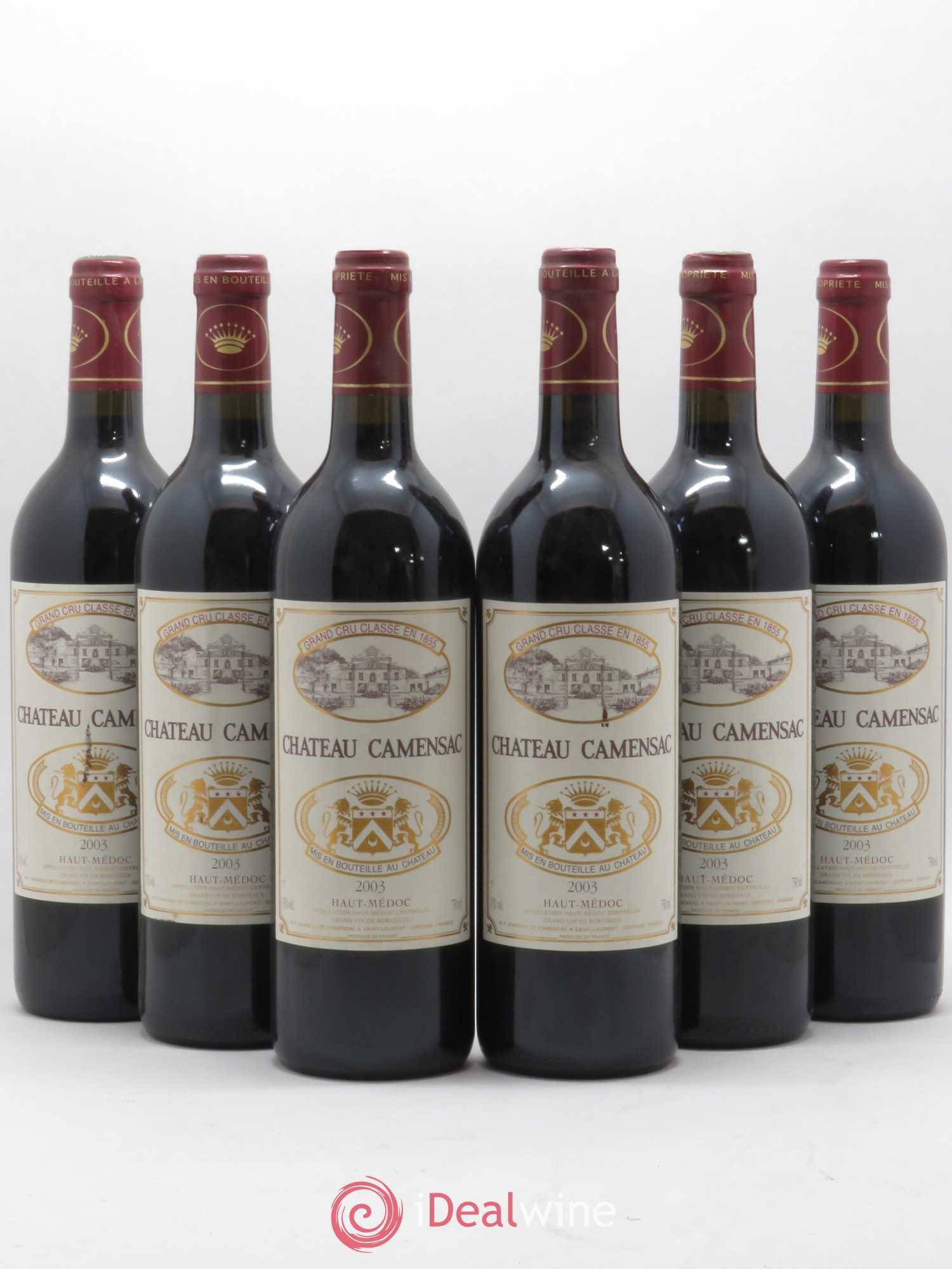 Château Camensac 5ème Grand Cru Classé 2003 - Lot de 6 bouteilles - 0