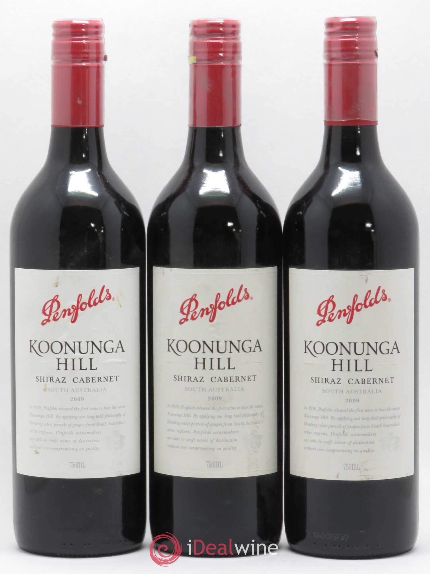 Australie Koonunga Hill Penfolds Shiraz Cabernet 2009 - Posten von 3 Flaschen - 0