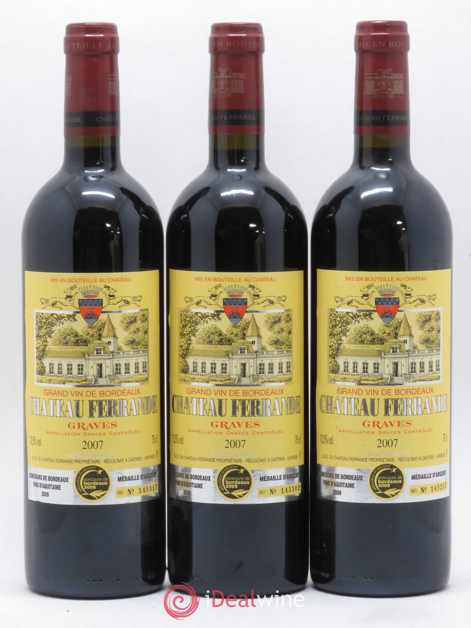 Château Ferrande 2007 - Lot de 3 bouteilles - 0