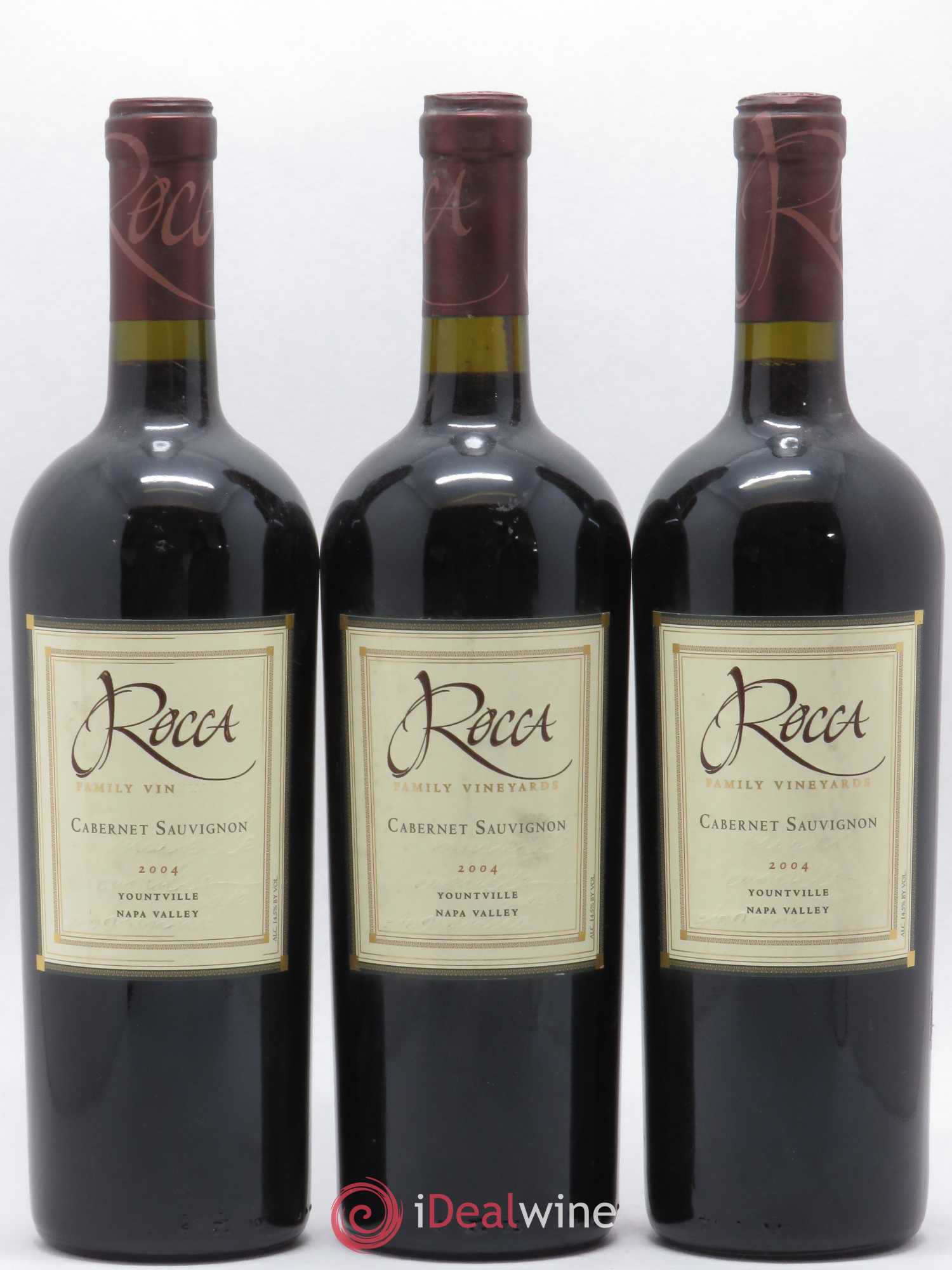 Vins Etrangers Yountville Napa Valley Cabernet Sauvignon Rocca Family Vineyards 2004 - Posten von 3 Flaschen - 0