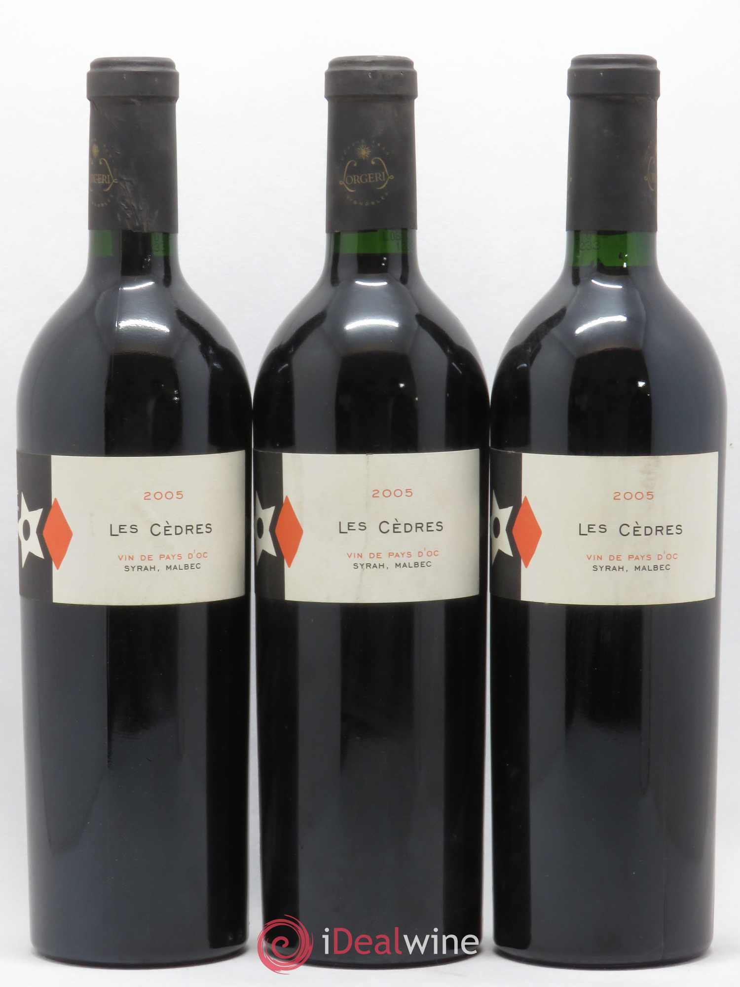 Pays d'Oc Les Cèdres Syrah Malbec Château de Caunettes 2005 - Posten von 3 Flaschen - 0