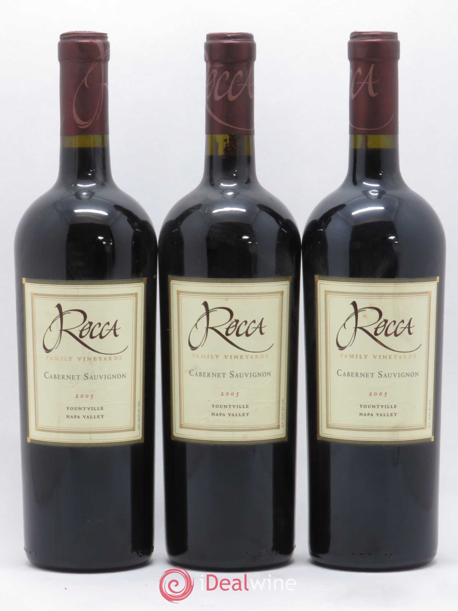 Vins Etrangers Yountville Napa Valley Cabernet Sauvignon Rocca Family Vineyards 2005 - Posten von 3 Flaschen - 0