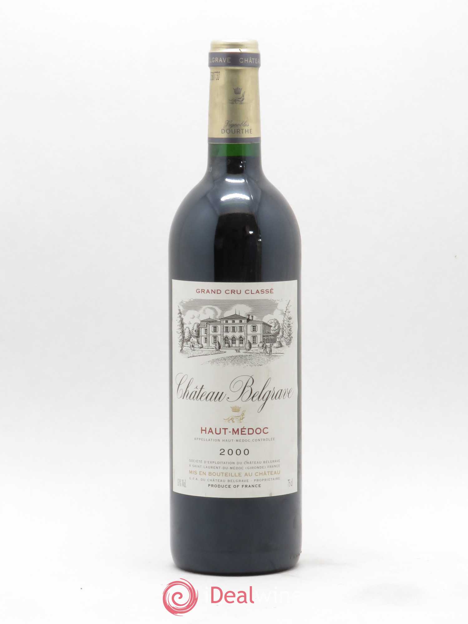 Château Belgrave 5ème Grand Cru Classé 2000 - Lot de 1 bouteille - 0