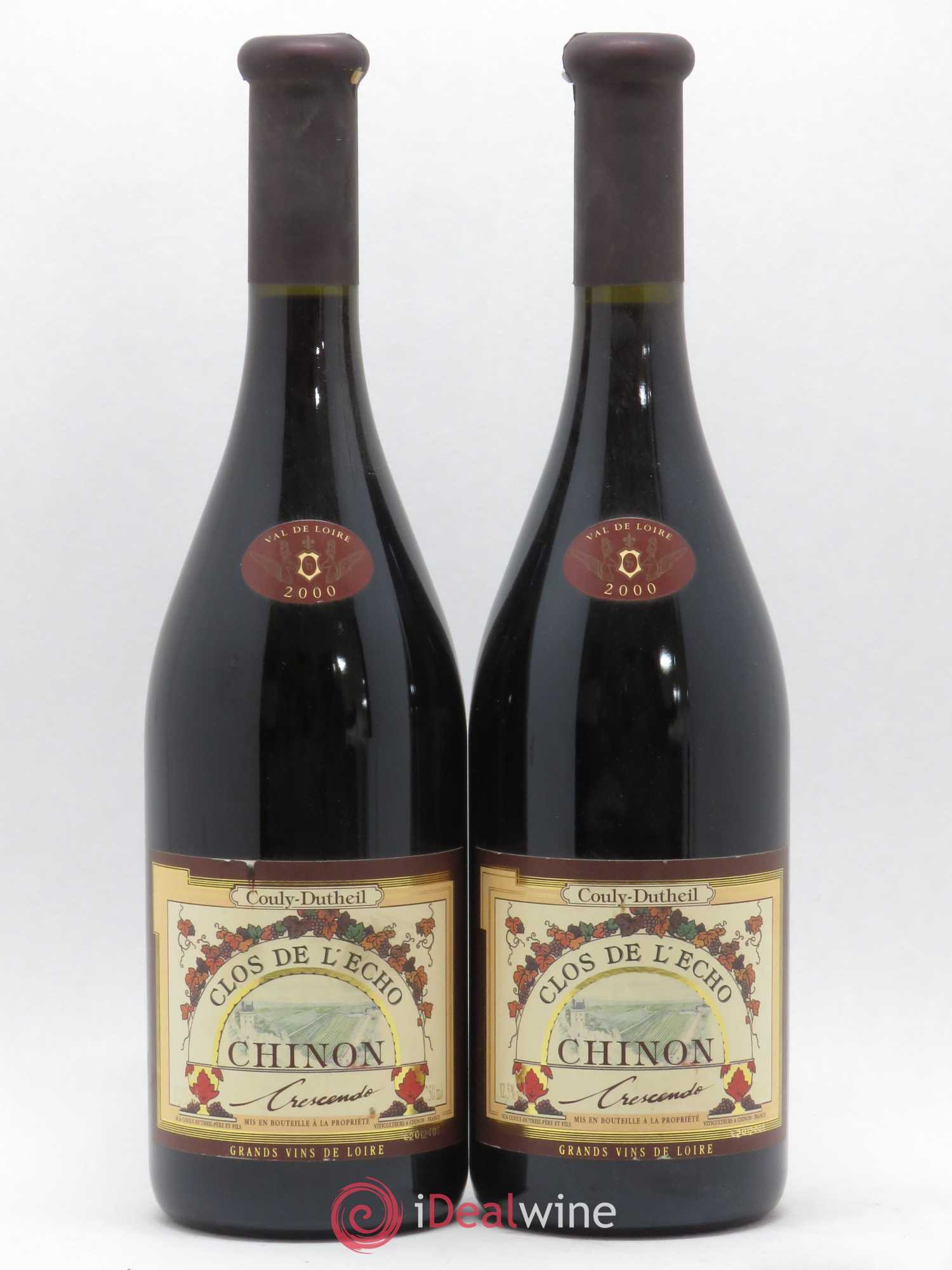 Chinon Clos de l'Echo Couly-Dutheil Crescendo 2000 - Lot de 2 bouteilles - 0