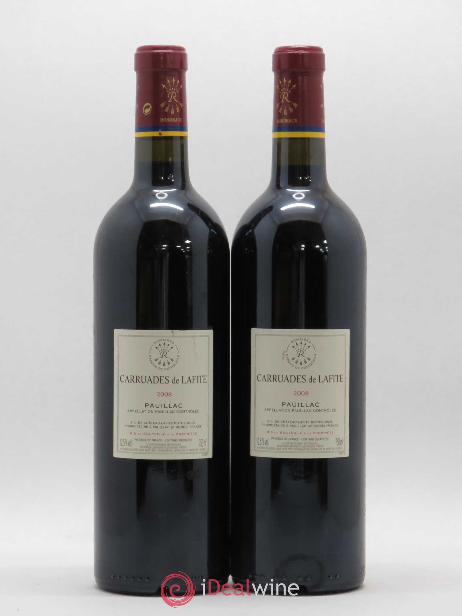 Carruades de Lafite Rothschild Second Vin 2008 - Lot de 2 bouteilles - 1
