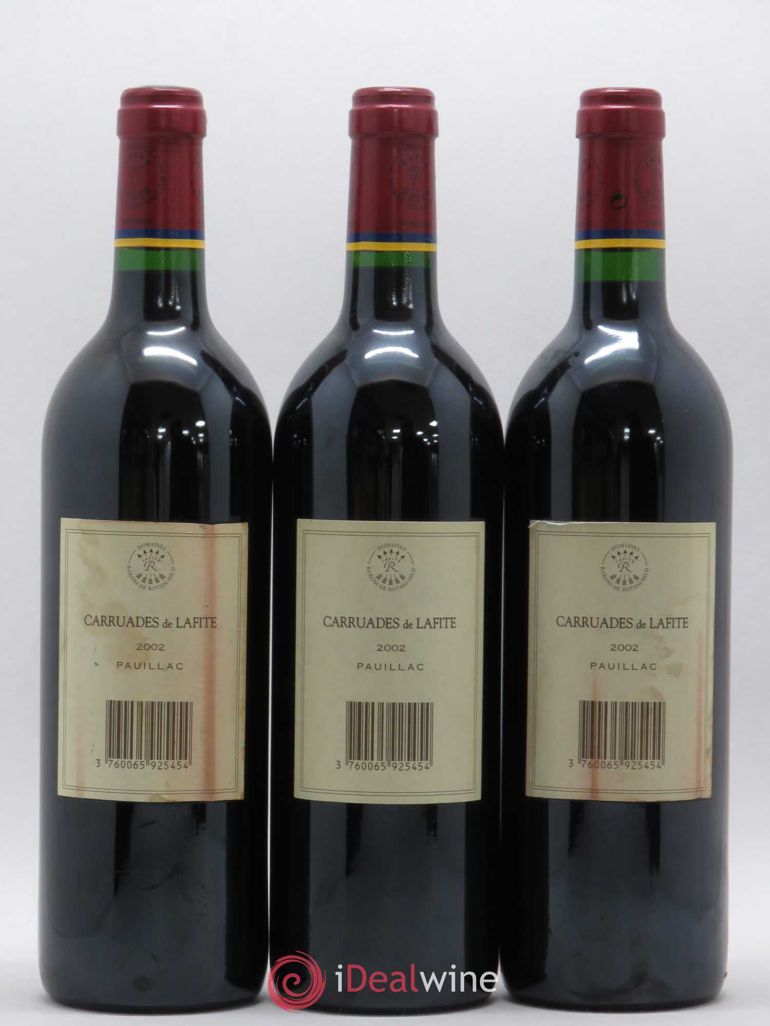 Carruades de Lafite Rothschild Second Vin 2002 - Lot de 3 bouteilles - 1
