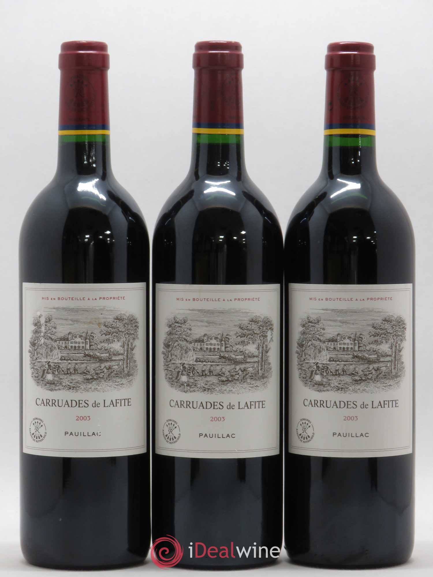 Carruades de Lafite Rothschild Second Vin 2003 - Lot de 3 bouteilles - 0