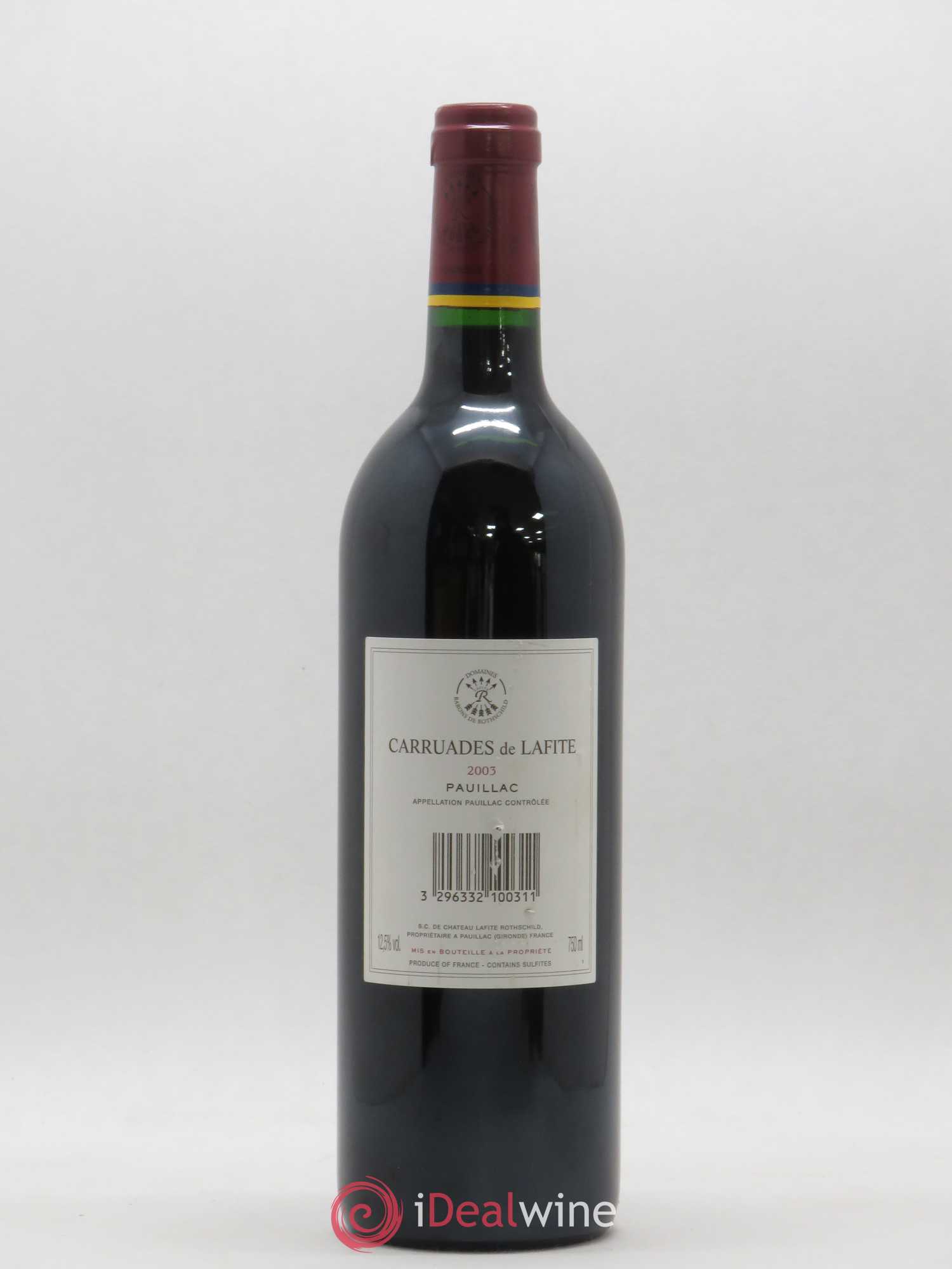 Carruades de Lafite Rothschild Second Vin 2003 - Lot de 1 bouteille - 1
