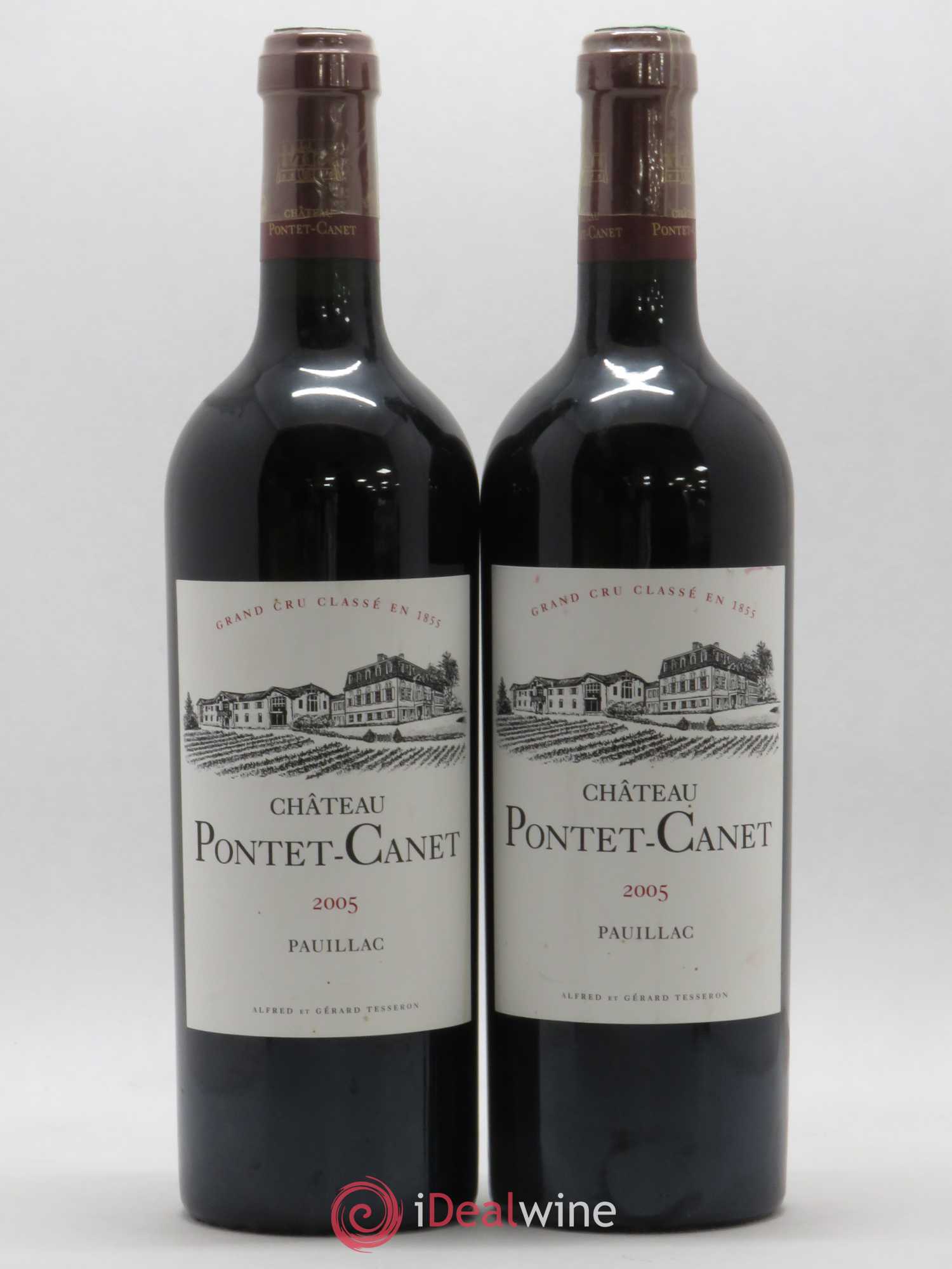 Château Pontet Canet 5ème Grand Cru Classé 2005 - Lot de 2 bouteilles - 0