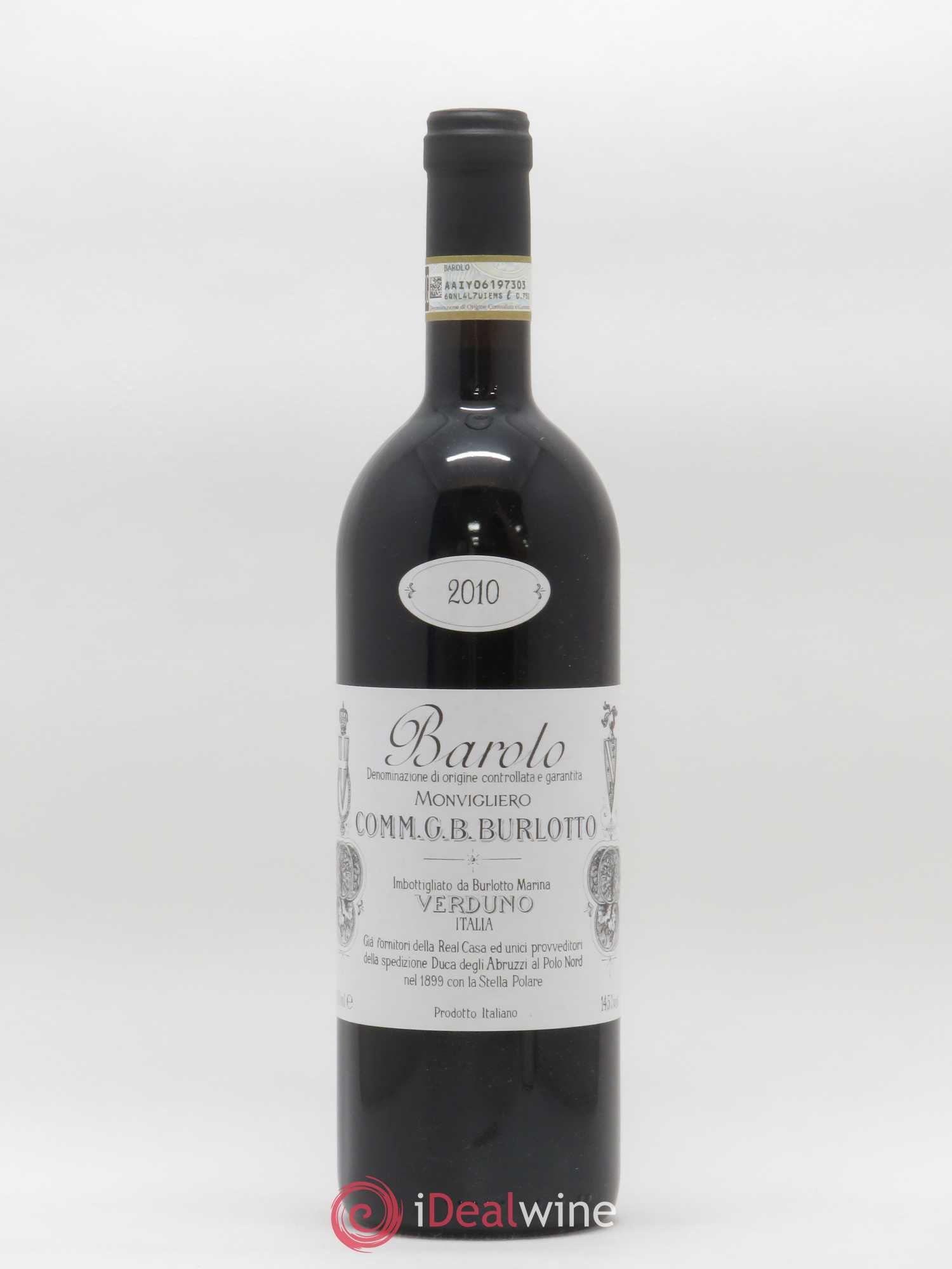 Barolo DOCG Monvigliero Comm. Giovan Battista Burlotto 2010 - Lot de 1 bouteille - 0