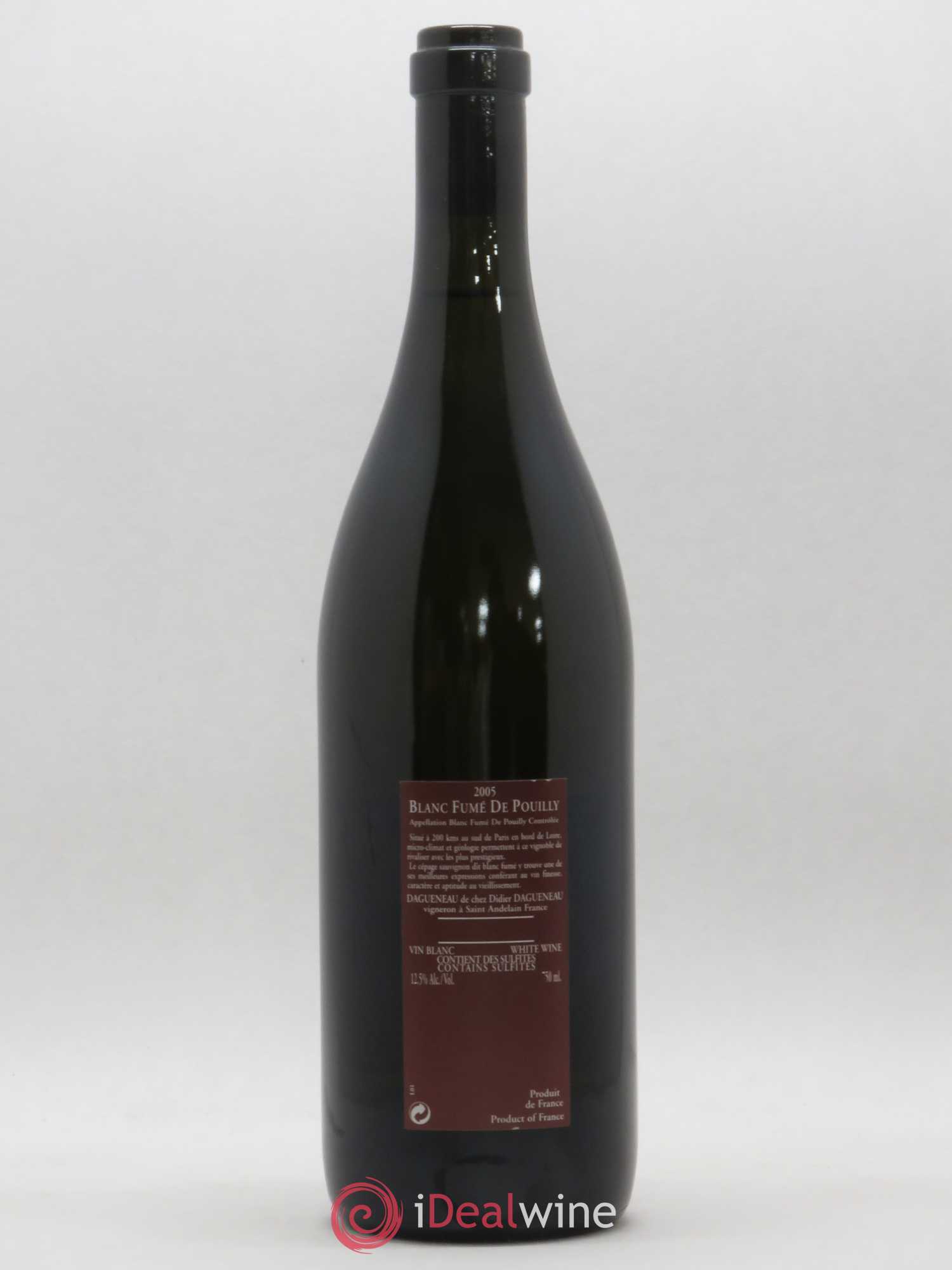 Vin de France (anciennement Pouilly-Fumé) Pur Sang Dagueneau (Domaine Didier - Louis-Benjamin) 2005 - Lot de 1 bouteille - 1