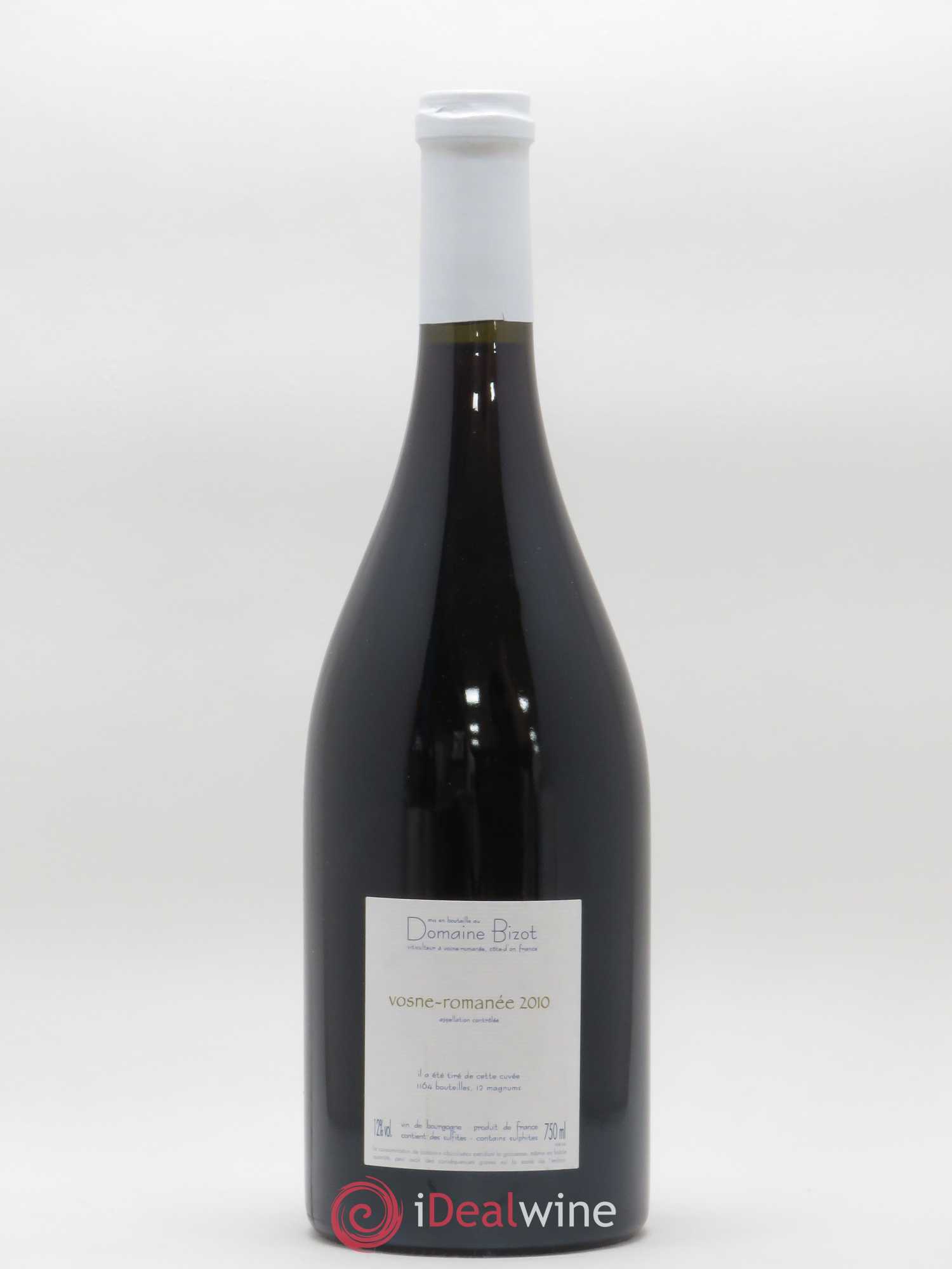 Vosne-Romanée Bizot (Domaine) 2010 - Lot de 1 bouteille - 1