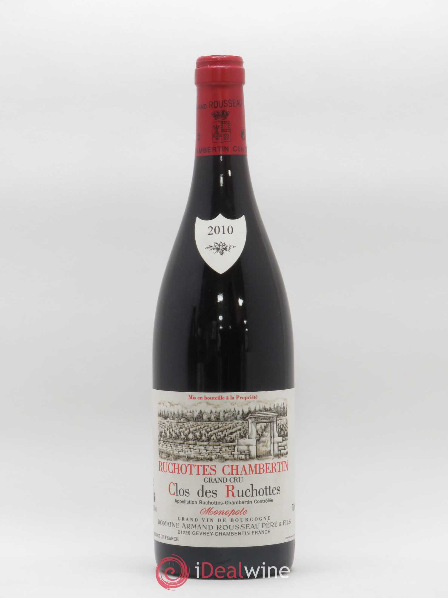 Ruchottes-Chambertin Grand Cru Clos des Ruchottes Armand Rousseau (Domaine) 2010 - Lot de 1 bouteille - 0