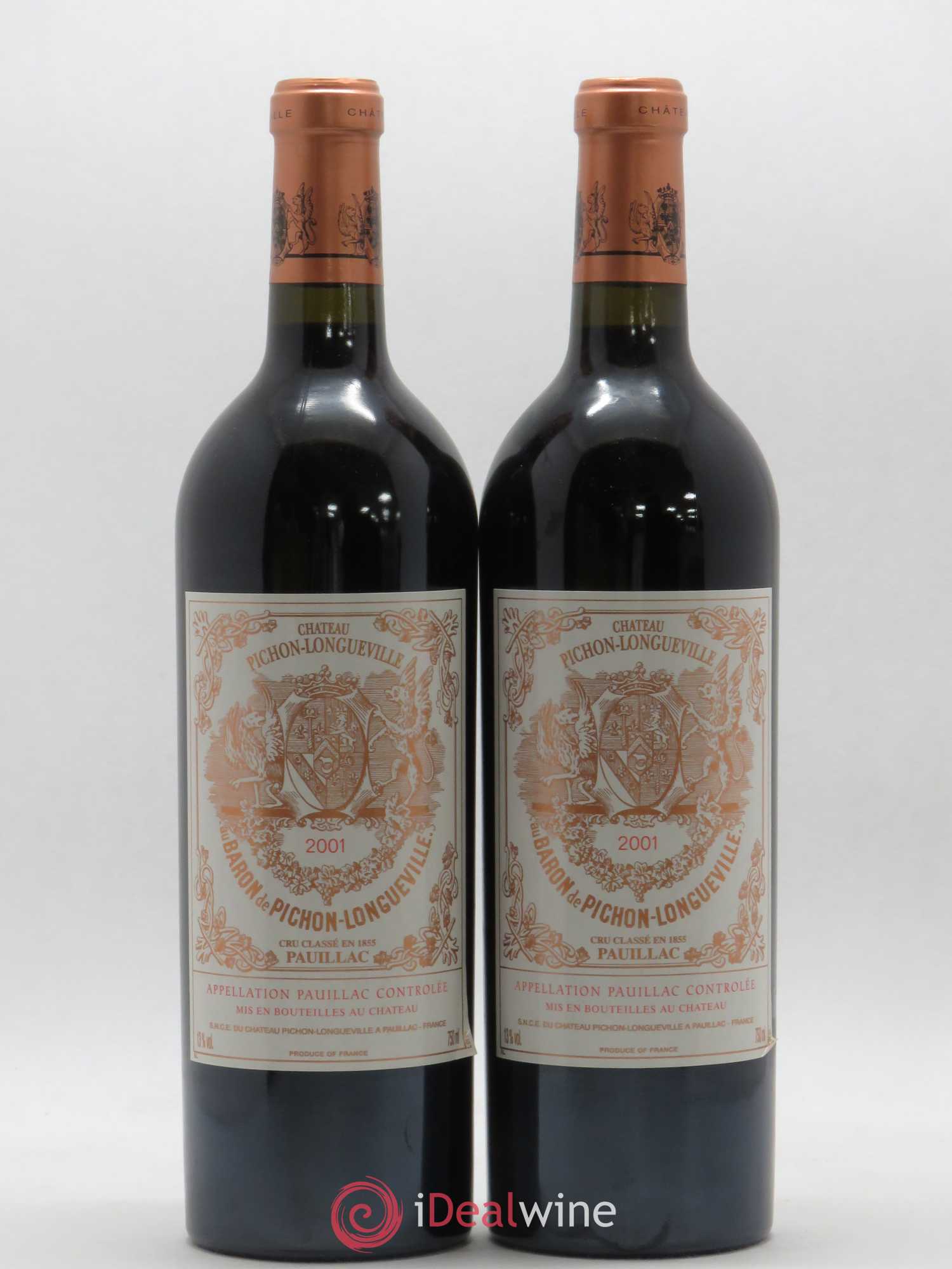 Pichon Longueville Baron 2ème Grand Cru Classé 2001 - Lot de 2 bouteilles - 0