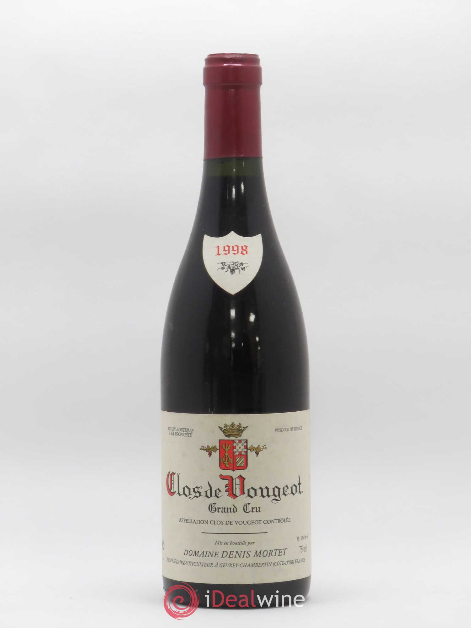 Clos de Vougeot Grand Cru Denis Mortet (Domaine) 1998 - Lot de 1 bouteille - 0