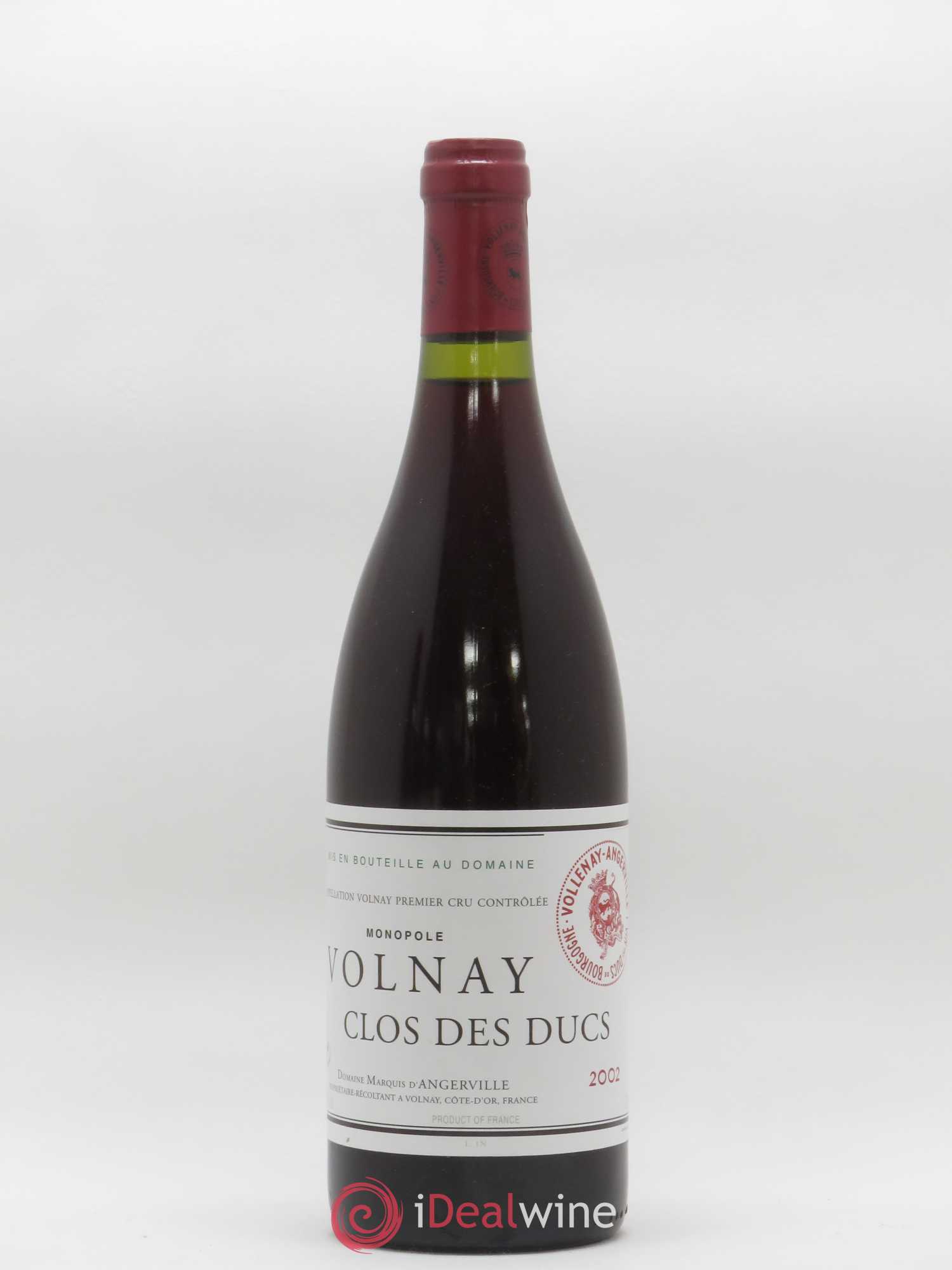 Volnay 1er Cru Clos des Ducs Marquis d'Angerville (Domaine) 2002 - Lot de 1 bouteille - 0