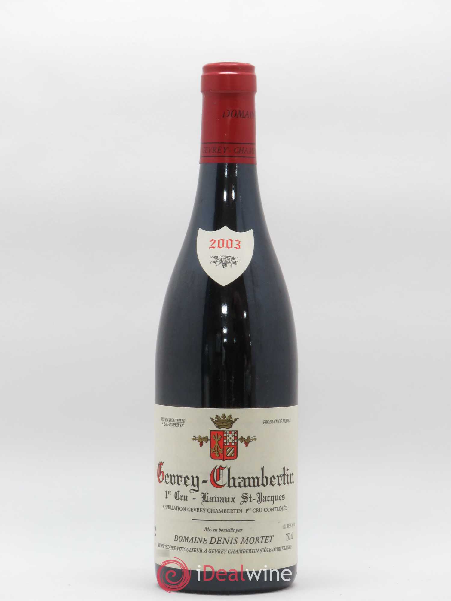 Gevrey-Chambertin 1er Cru Lavaux Saint Jacques Denis Mortet (Domaine) 2003 - Lot de 1 bouteille - 0