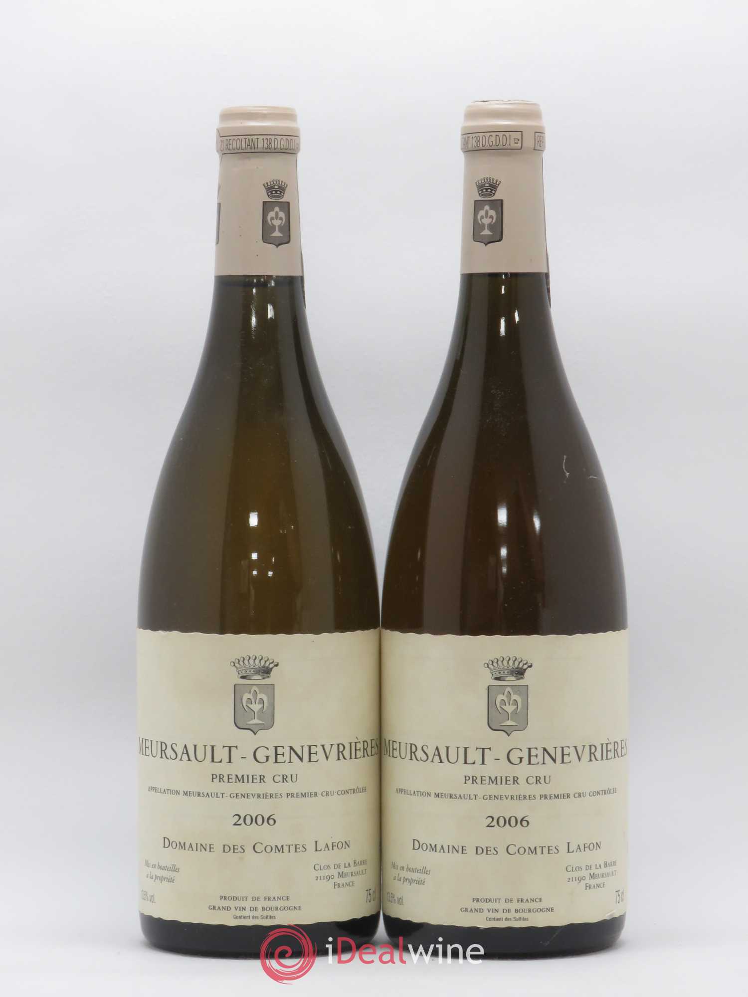 Meursault 1er Cru Genevrières Comtes Lafon (Domaine des) 2006 - Lot de 2 bouteilles - 0