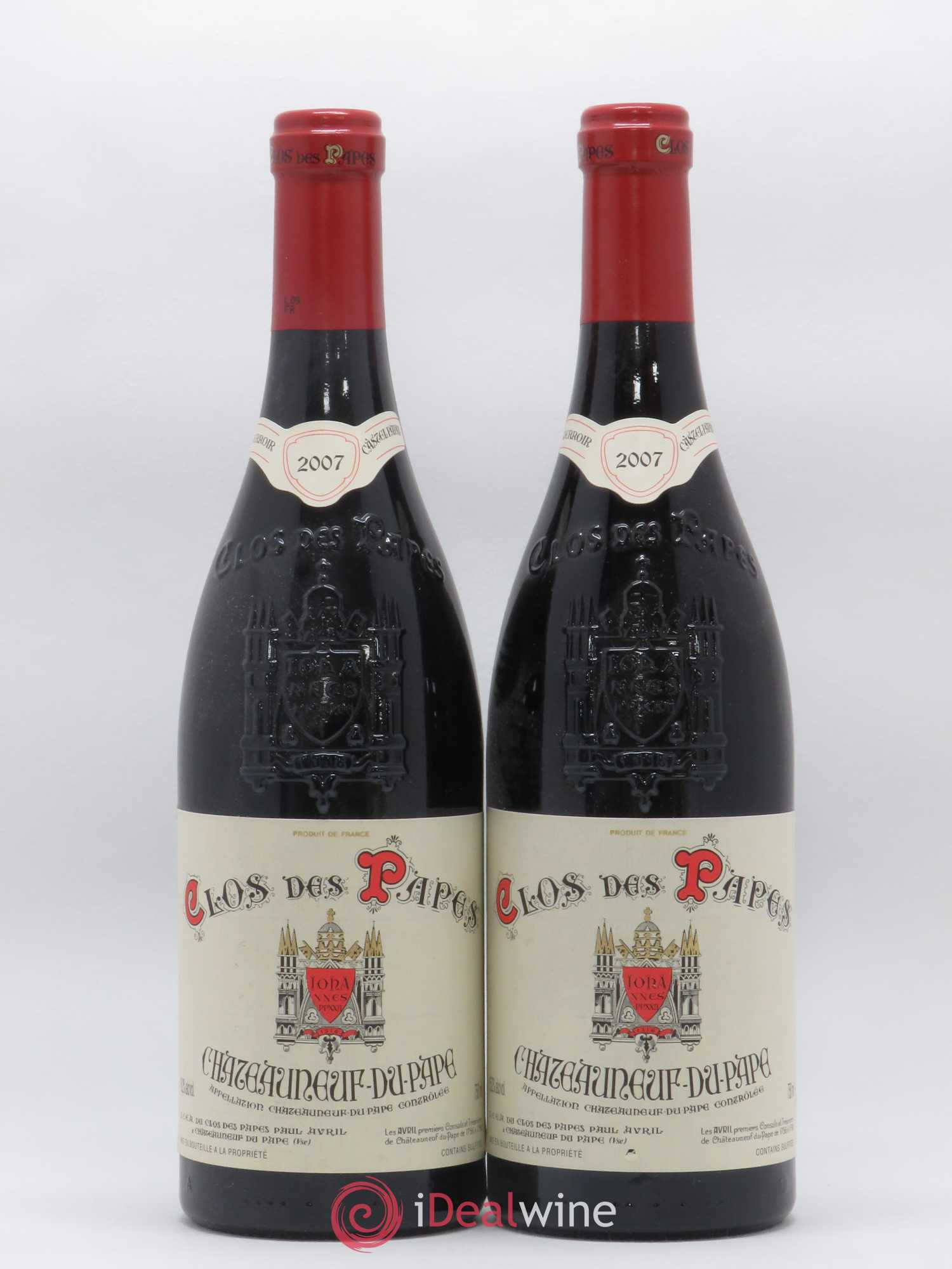 Châteauneuf-du-Pape Clos des Papes - Paul Avril 2007 - Lot de 2 bouteilles - 0