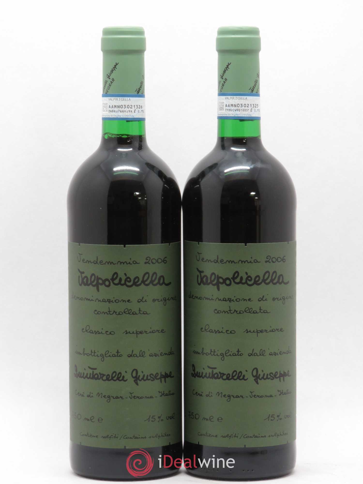 Valpolicella Classico Superiore Giuseppe Quintarelli 2006 - Lot de 2 bouteilles - 0