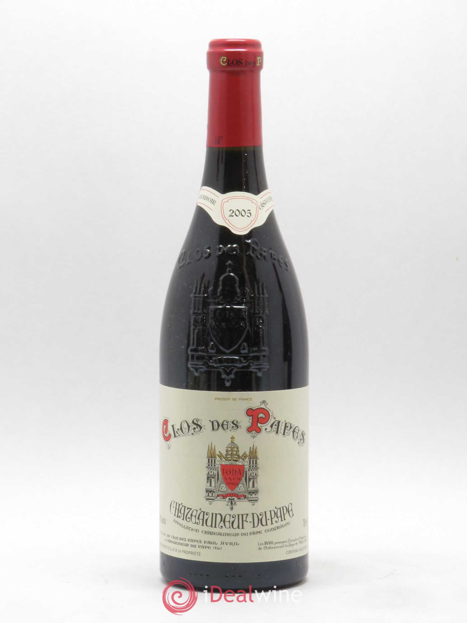 Châteauneuf-du-Pape Clos des Papes - Paul Avril 2005 - Lot de 1 bouteille - 0