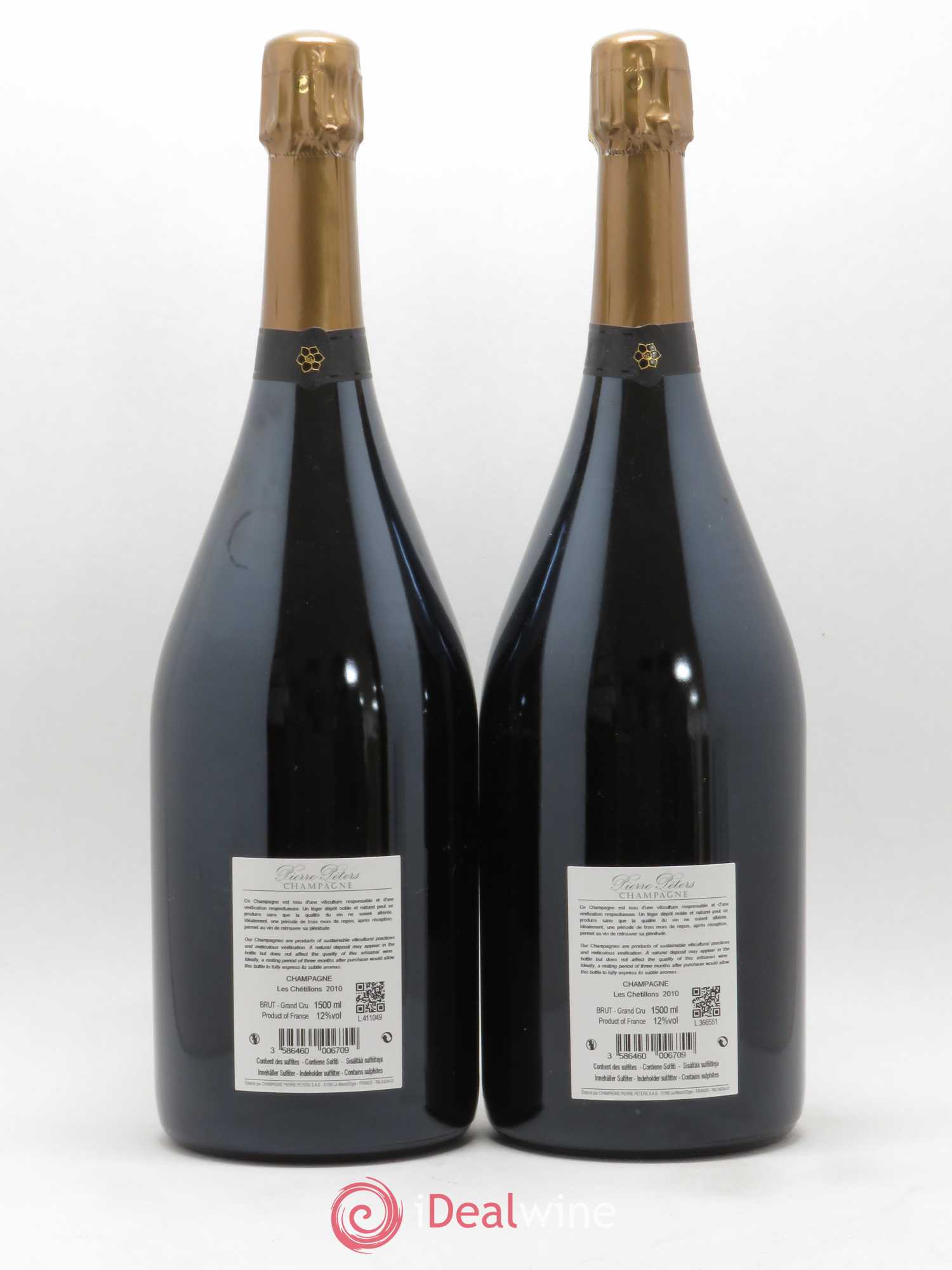 Cuvée Spéciale les Chétillons Blanc de Blancs Brut Pierre Péters 2010 - Lot de 2 magnums - 1