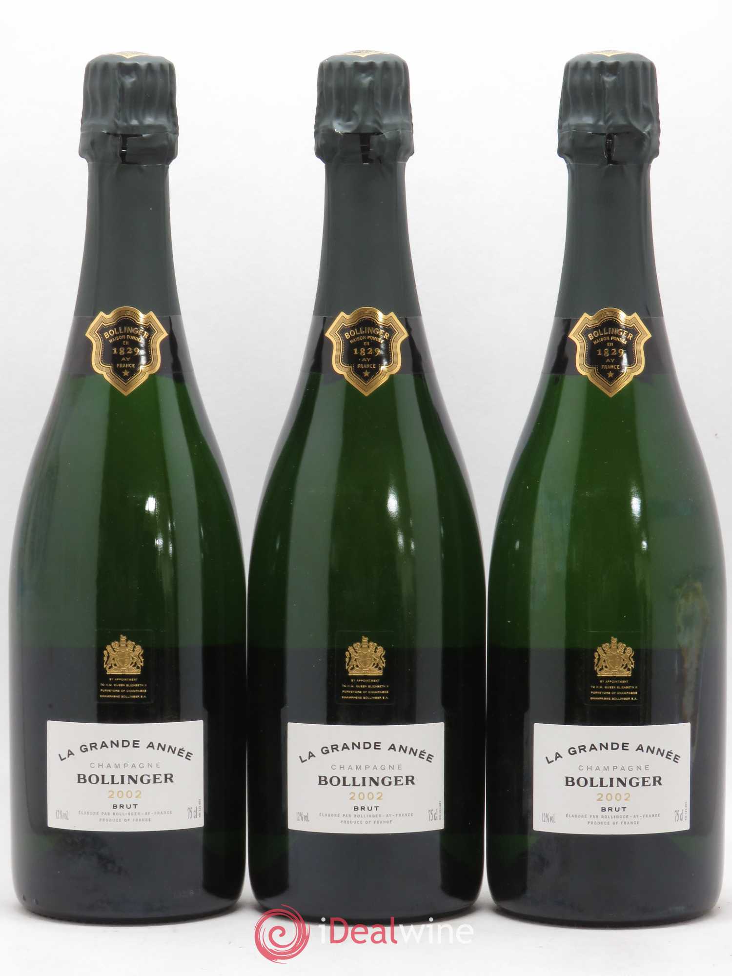 La Grande Année Brut Bollinger 2002 - Lot de 3 bouteilles - 0