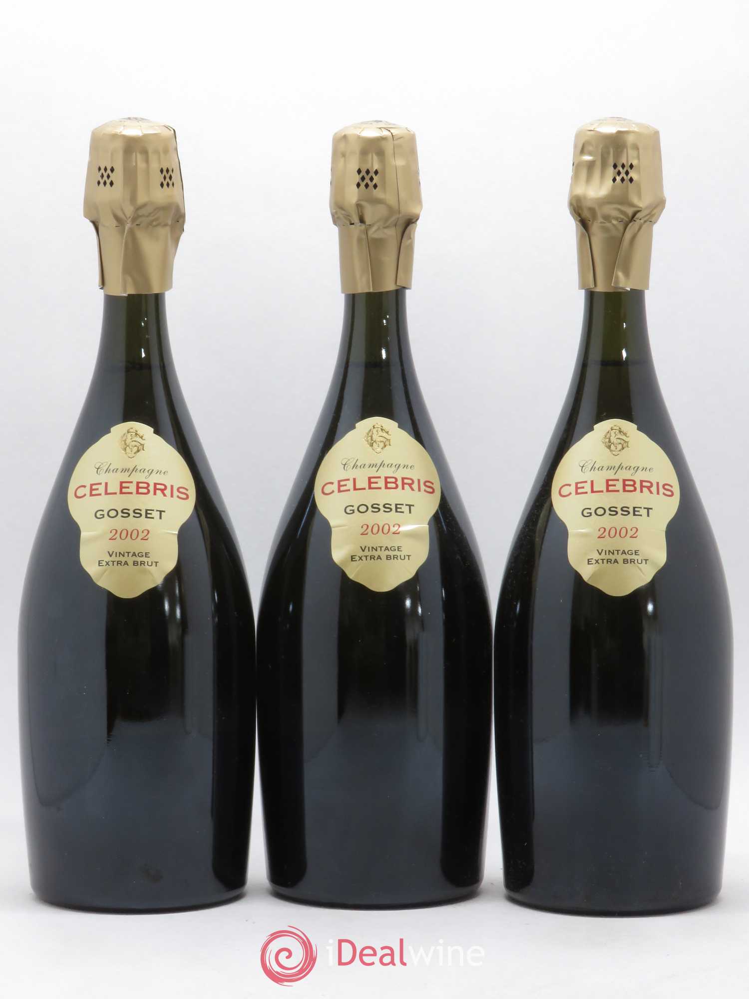 Celebris Gosset 2002 - Lot de 3 bouteilles - 0