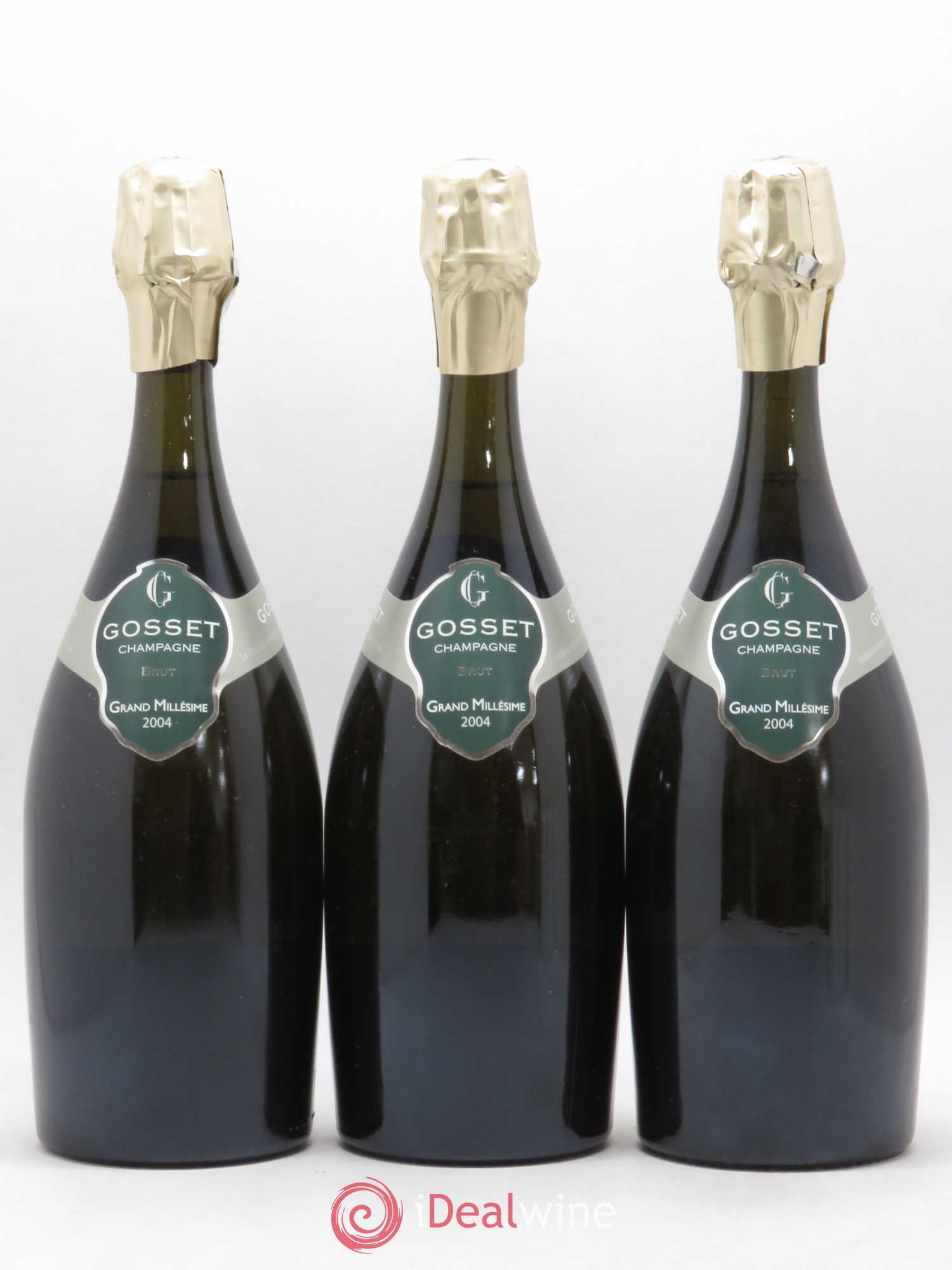 Champagne Brut Grand Millésime Gosset 2004 - Posten von 3 Flaschen - 0