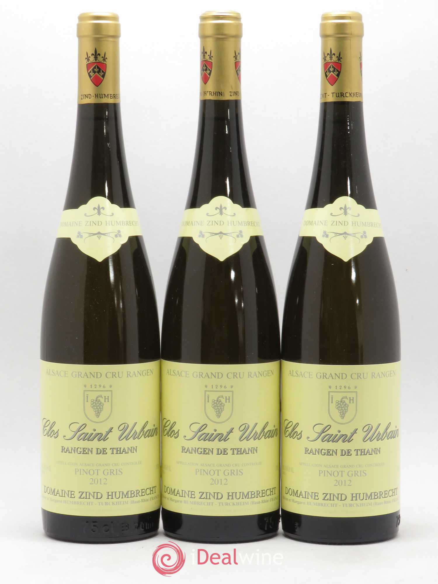 Alsace Pinot Gris Grand Cru Rangen de Thann Clos Saint-Urbain Zind-Humbrecht (Domaine) 2012 - Lot de 3 bouteilles - 0
