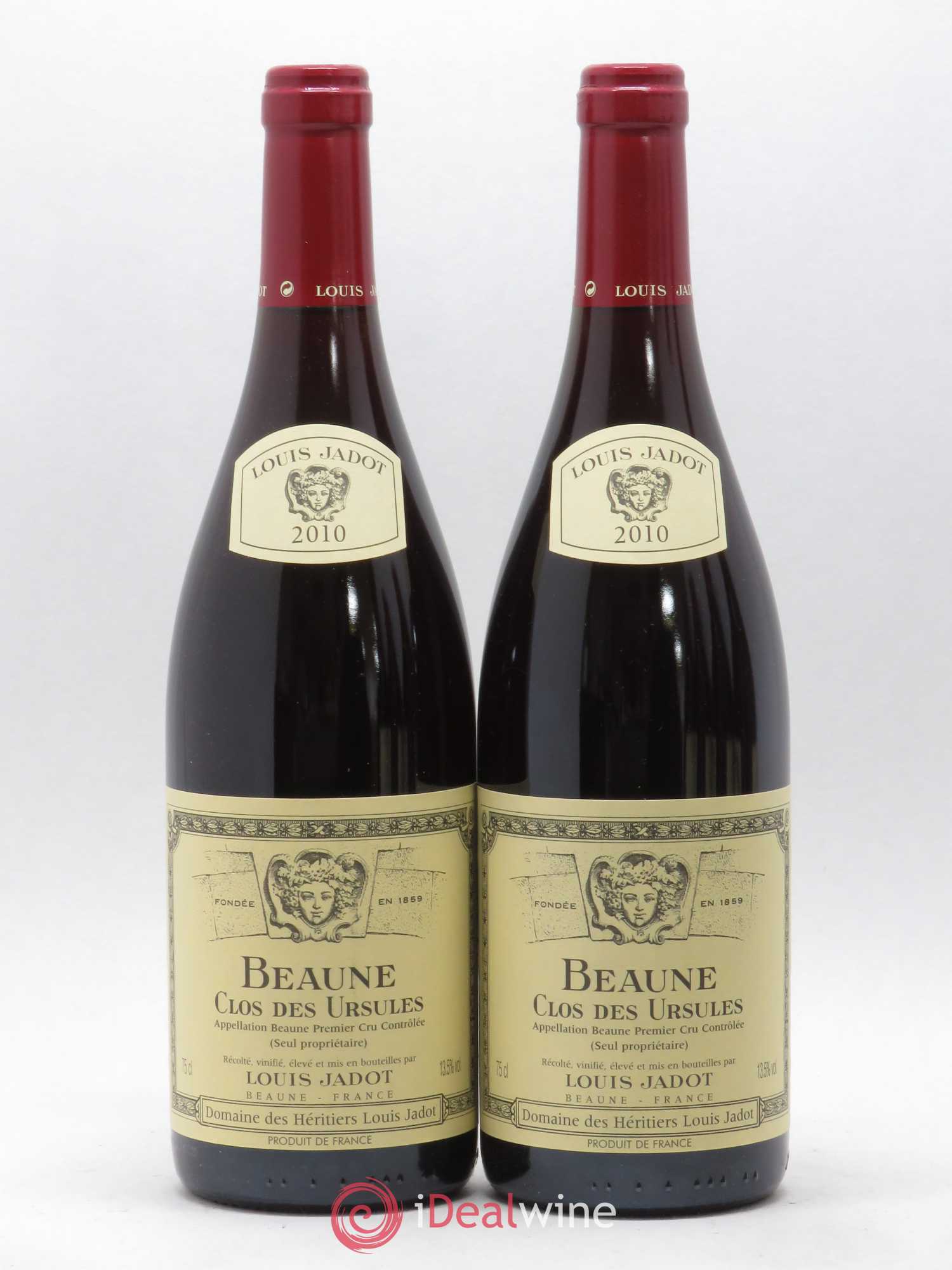 Beaune 1er Cru Clos des Ursules Maison Louis Jadot 2010 - Lot de 2 bouteilles - 0
