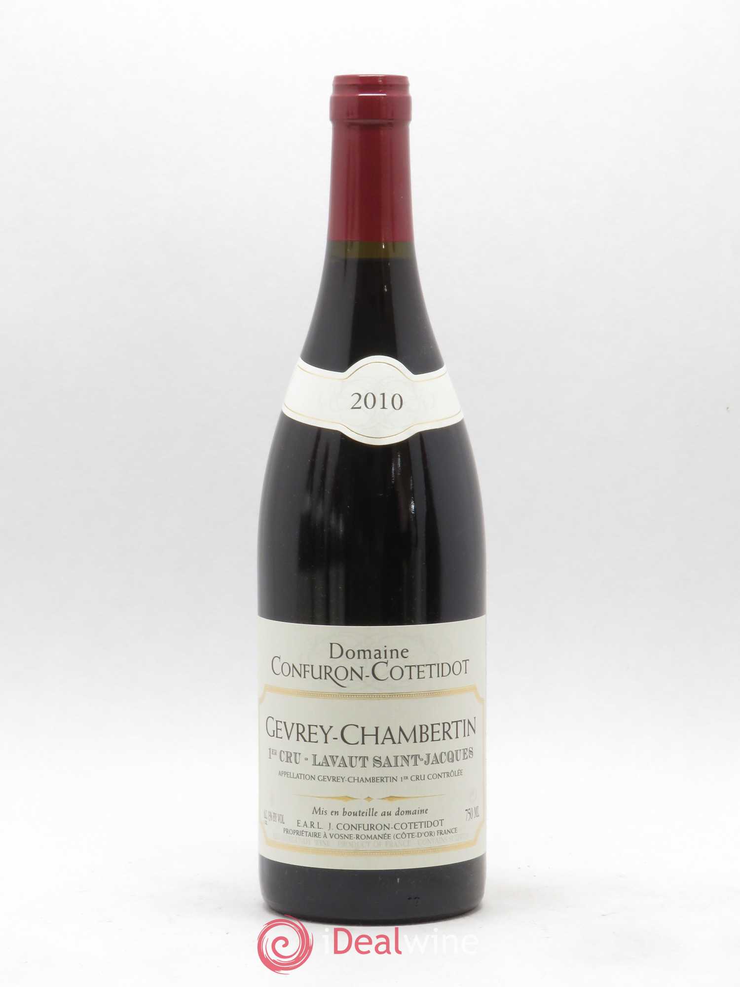Gevrey-Chambertin 1er Cru Lavaut Saint-Jacques Confuron-Cotetidot 2010 - Lot de 1 bouteille - 0