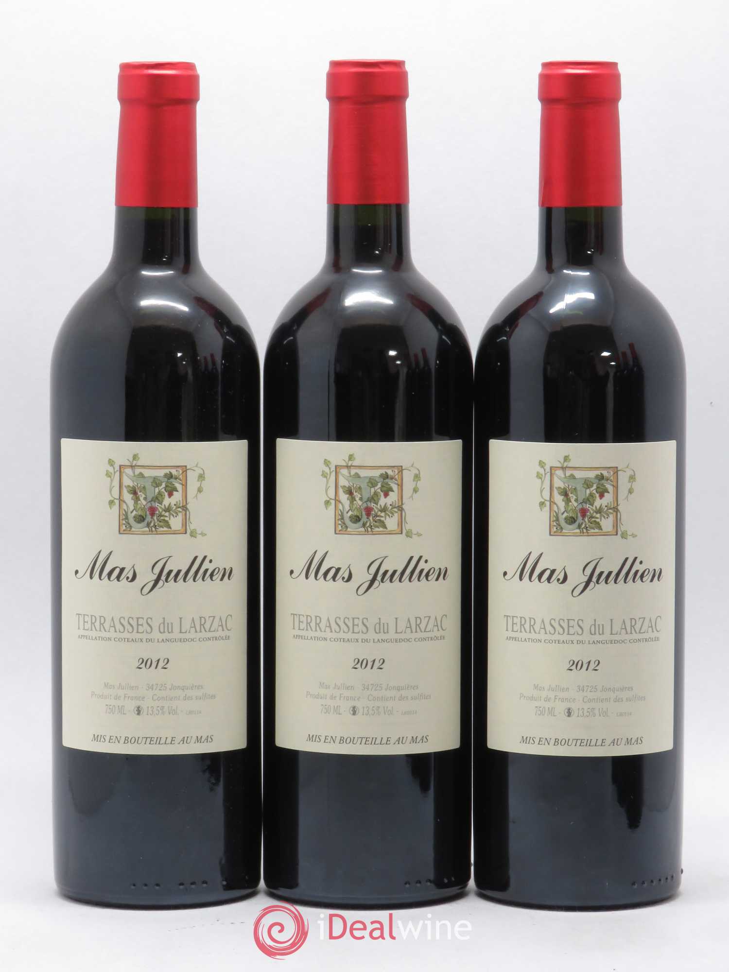 Terrasses du Larzac Mas Jullien Olivier Jullien 2012 - Lot de 3 bouteilles - 0