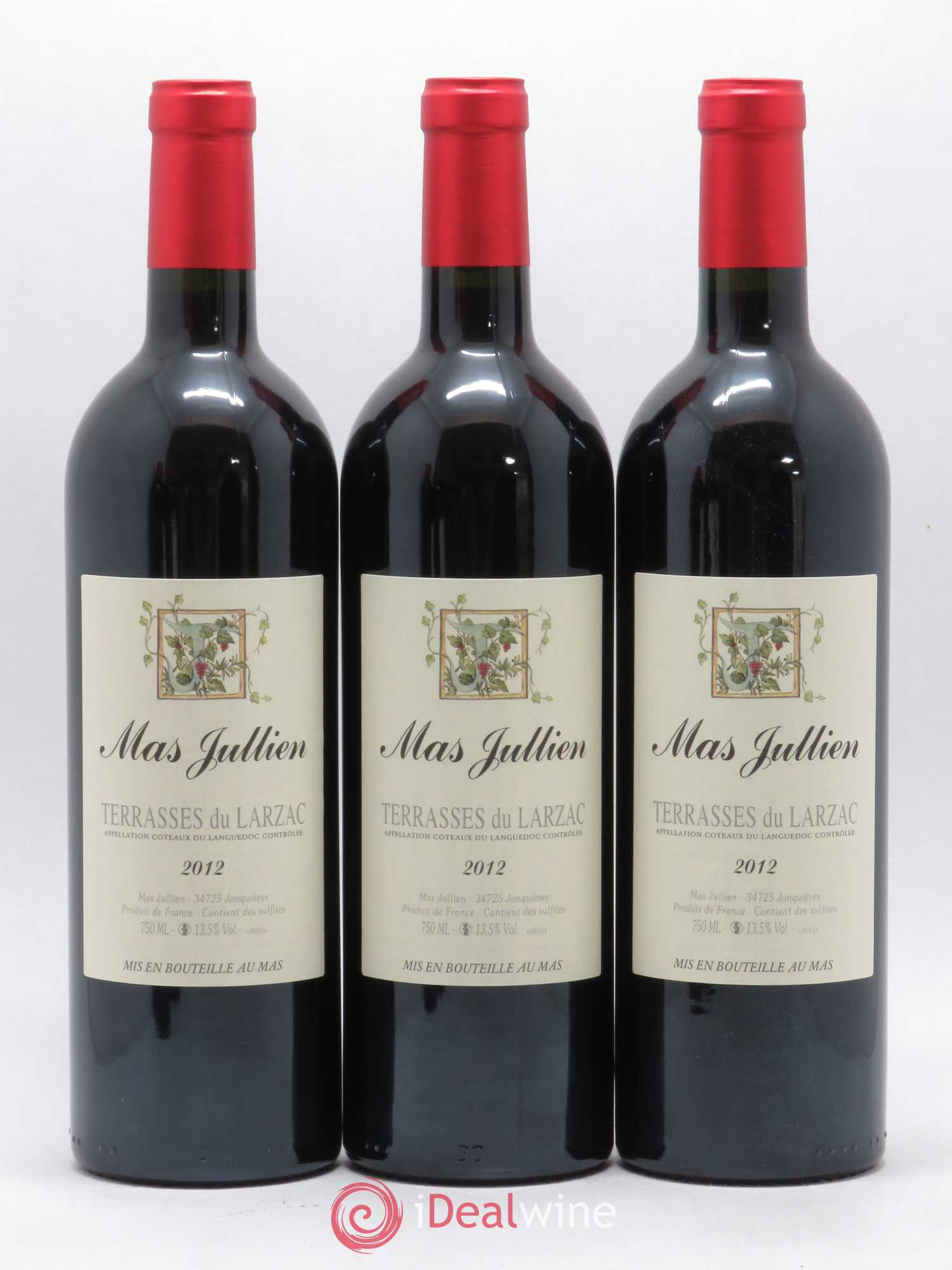 Terrasses du Larzac Mas Jullien Olivier Jullien 2012 - Lot de 3 bouteilles - 0