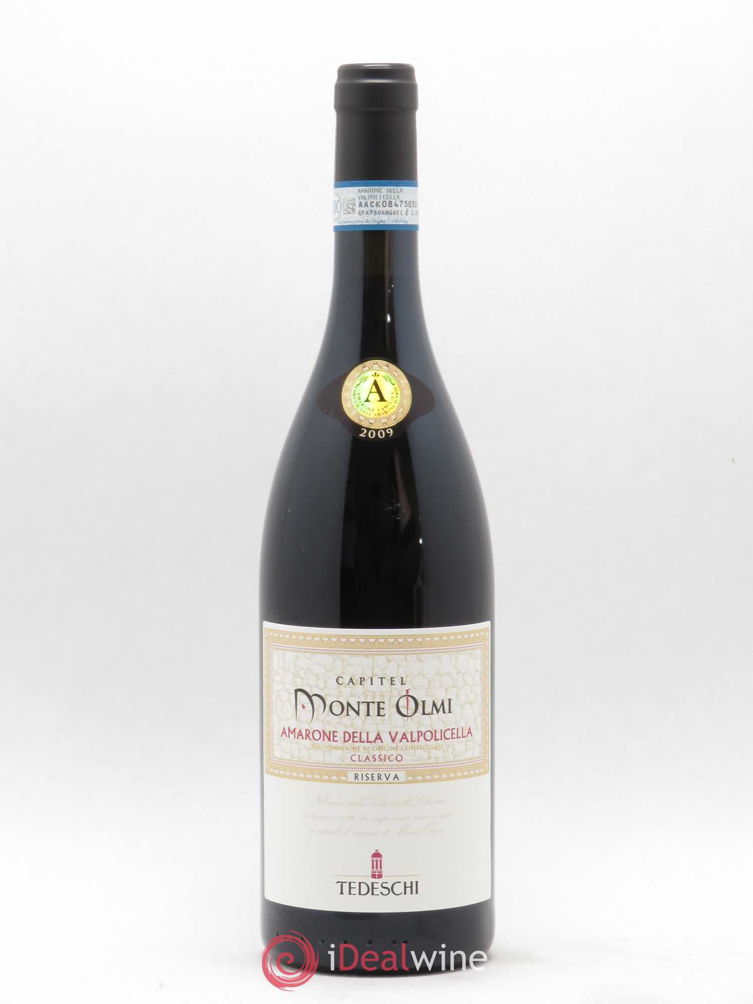 Amarone della Valpolicella DOC Classico Riserva Capitel Monte Olmi Tedeschi 2009 - Lot de 1 bouteille - 0