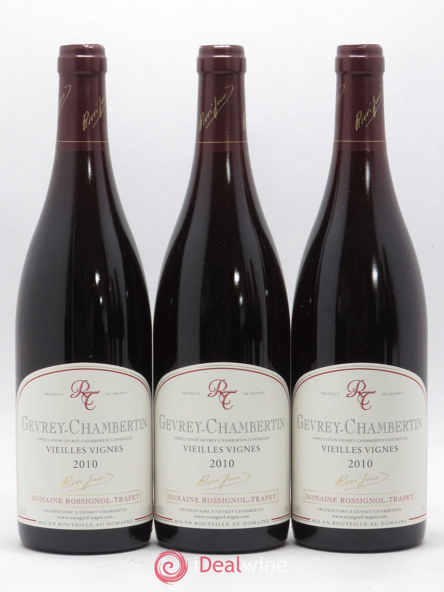 Gevrey-Chambertin Vieilles vignes Rossignol-Trapet (Domaine) 2010 - Lot de 3 bouteilles - 0